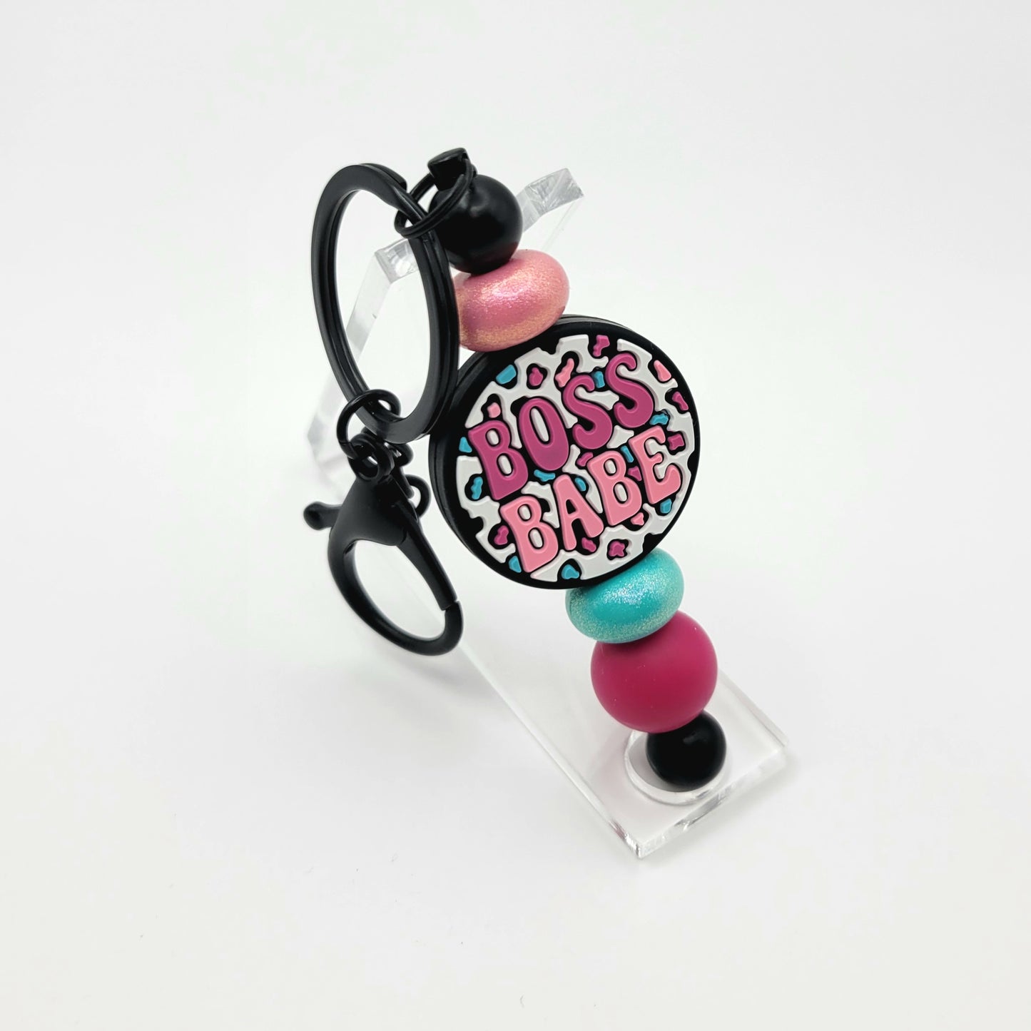Boss Babe Barbell Keychain