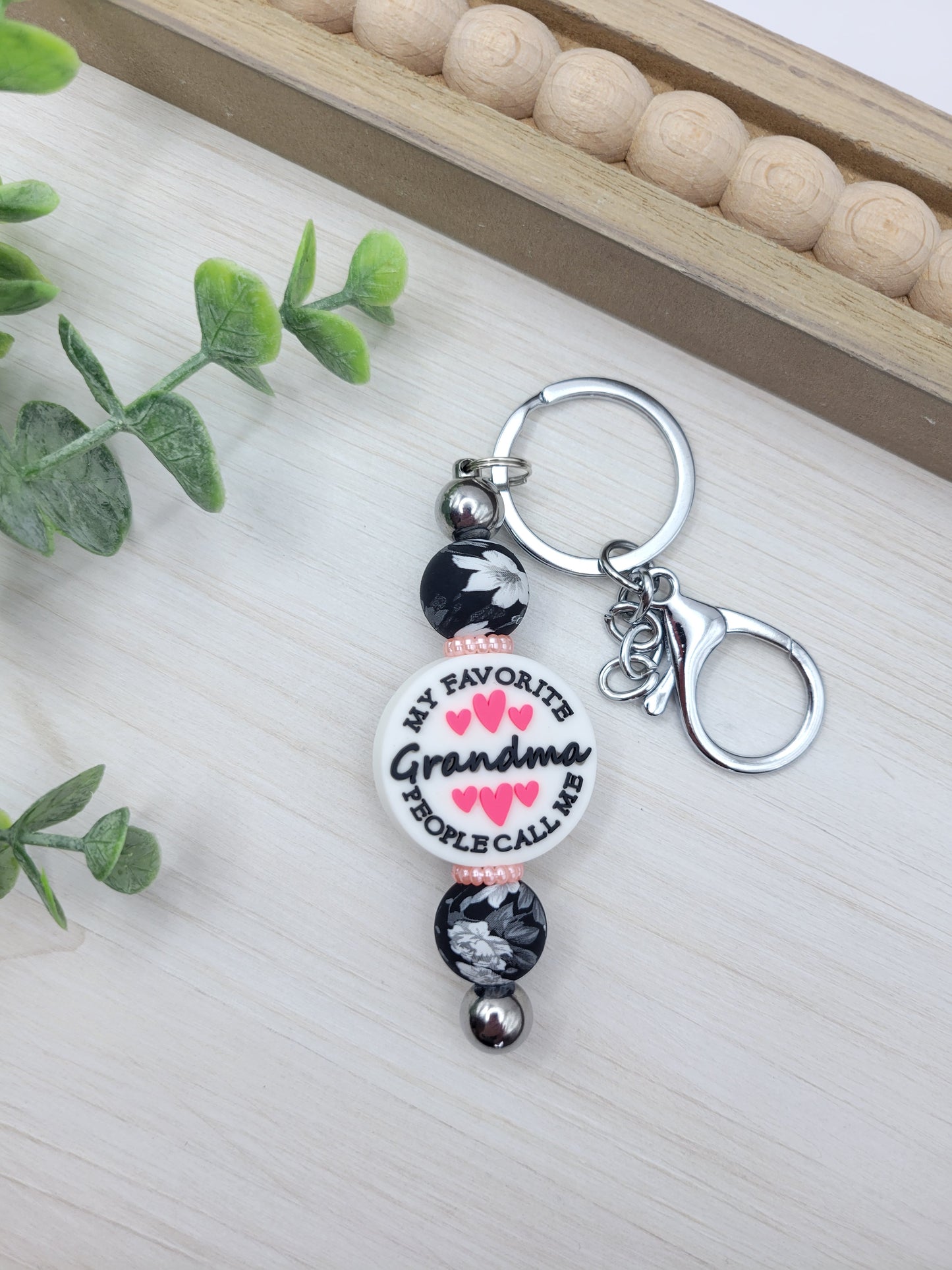 Pink Grandma Keychain