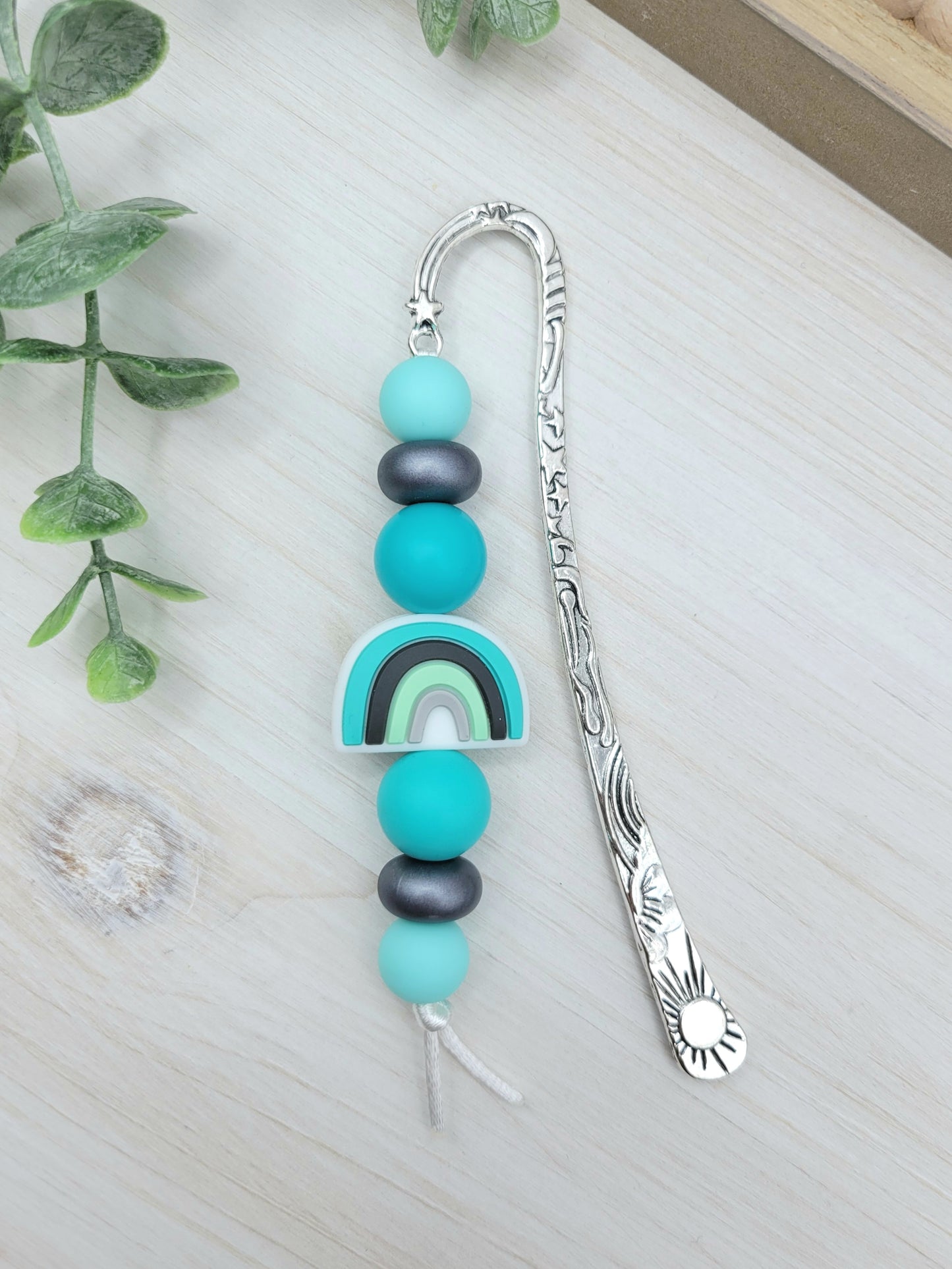 Teal Rainbow Bookmark