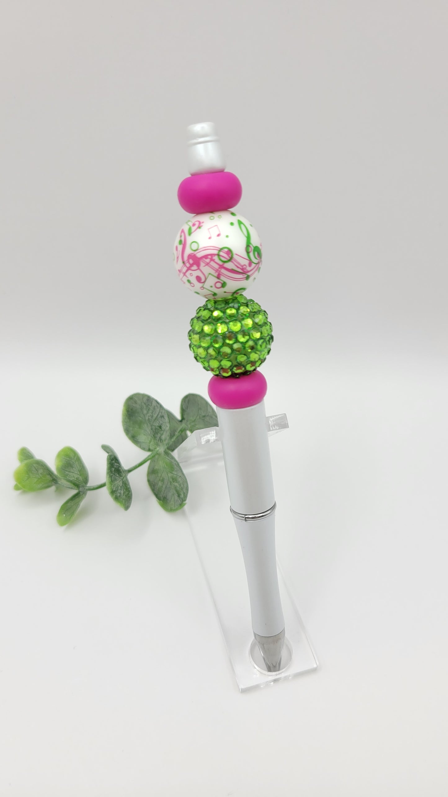 Pink/Green Music Notes Pen