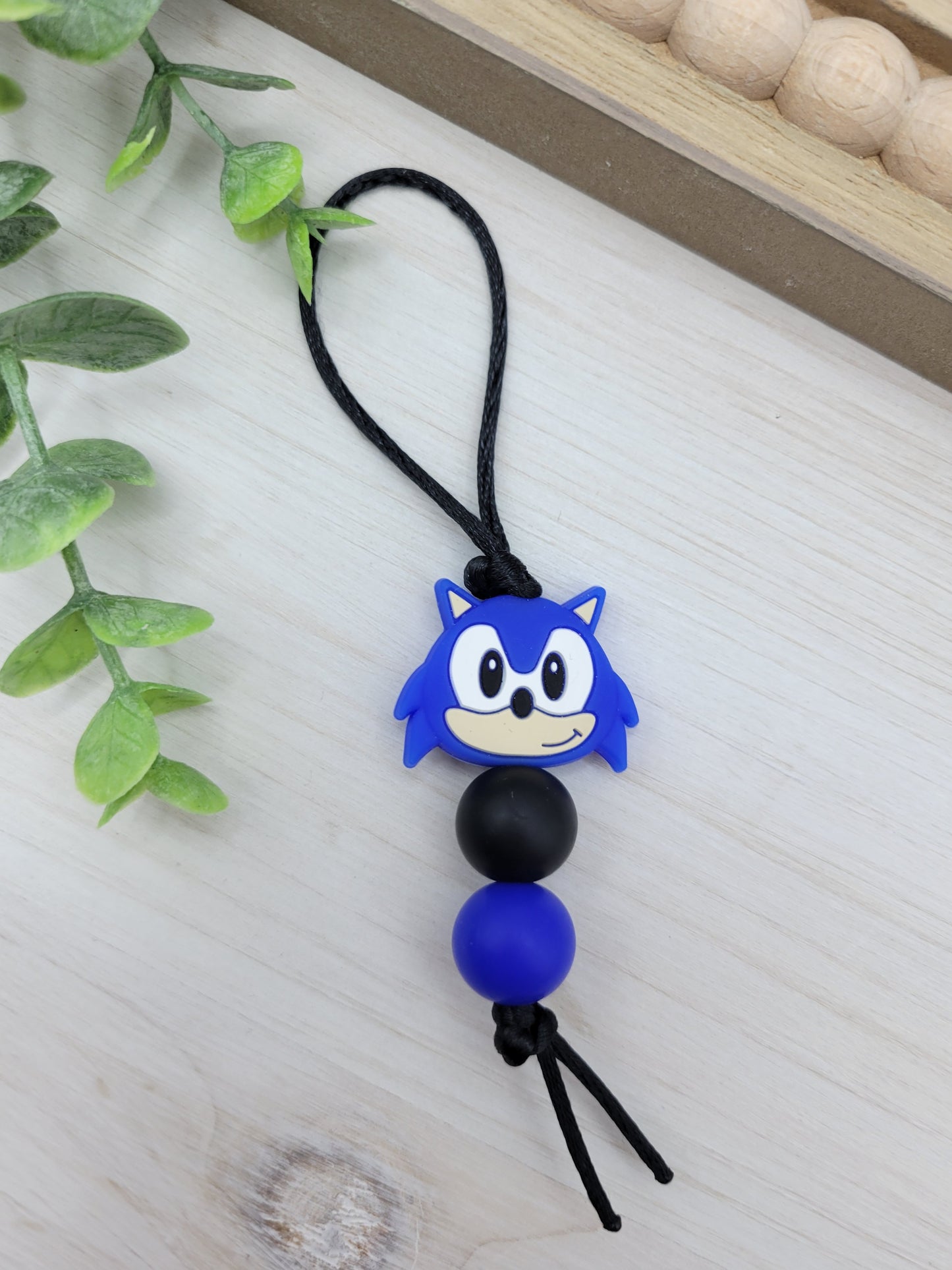 Blue Hedgehog Zipper Pull