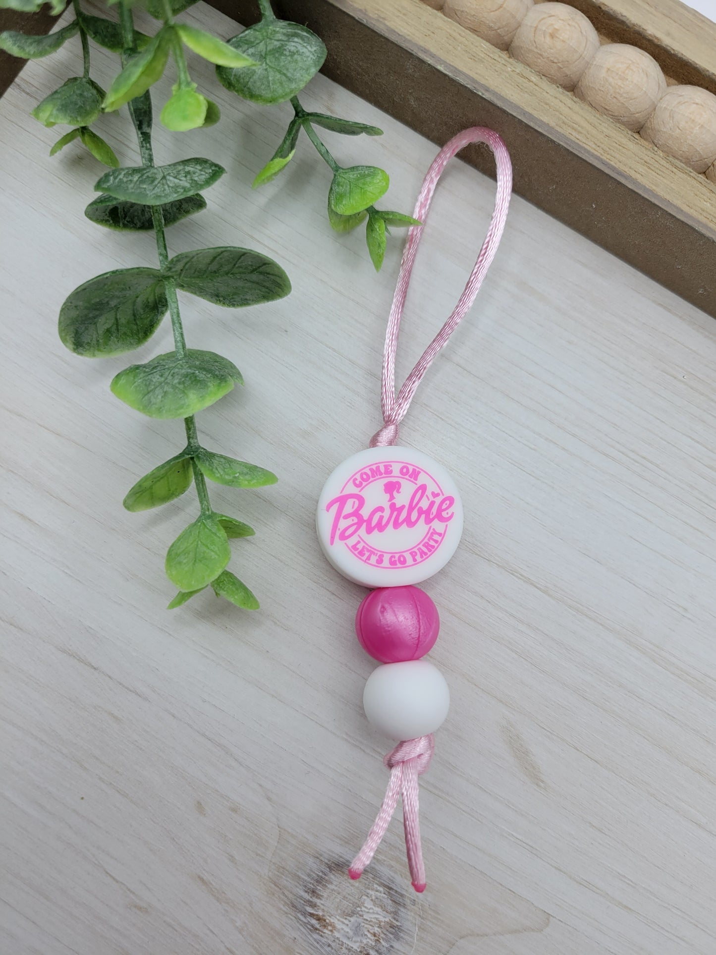 Pink Doll Zipper Pull