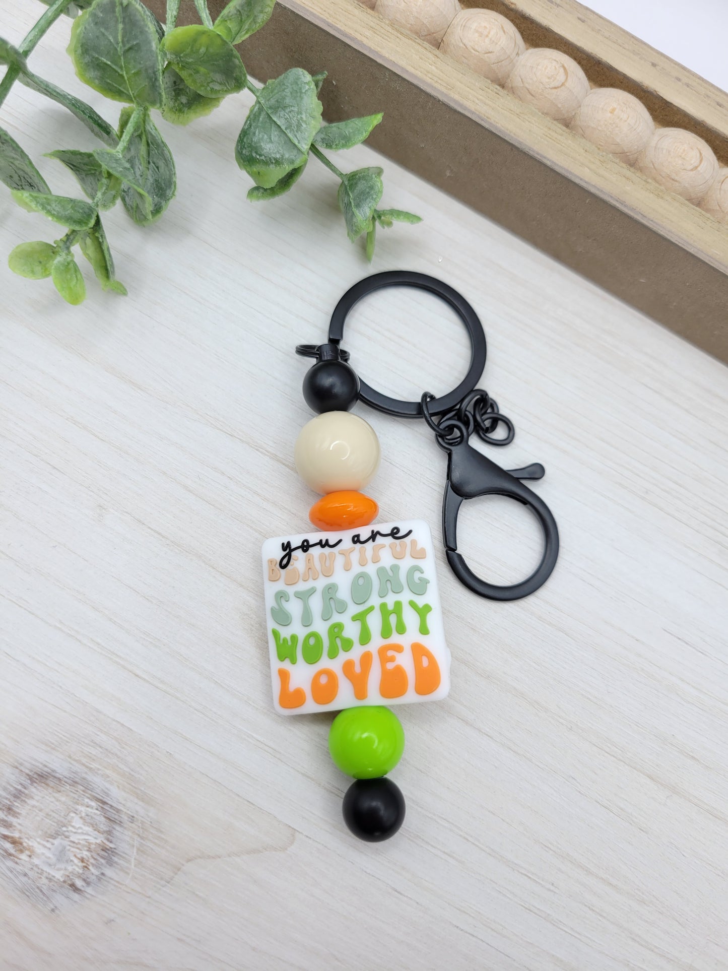 You Are... Barbell Keychain