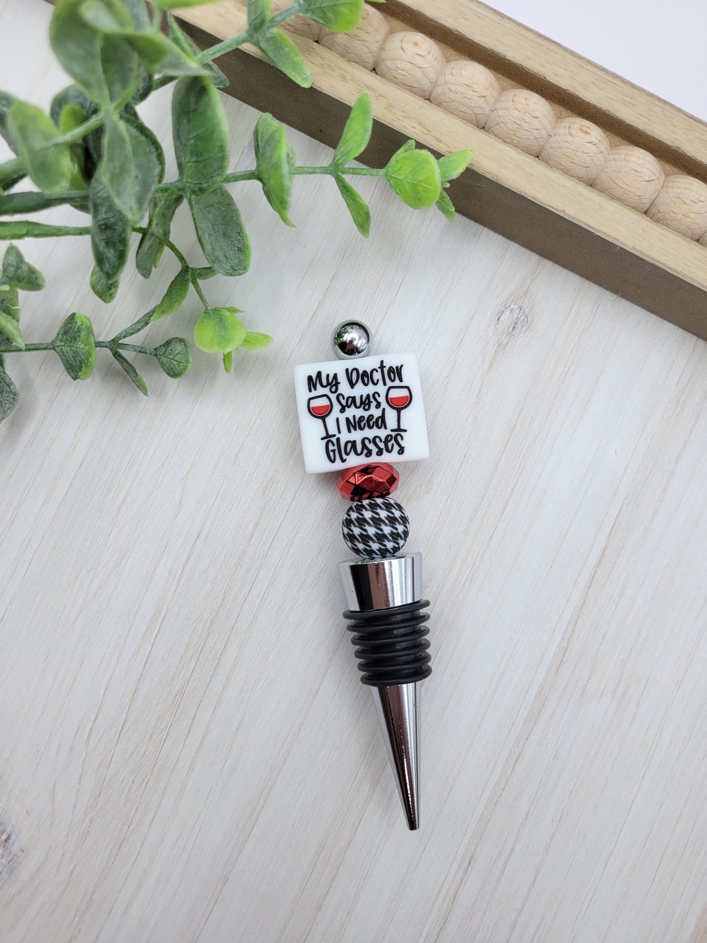 I Need Glasses Wine Bottle Stopper