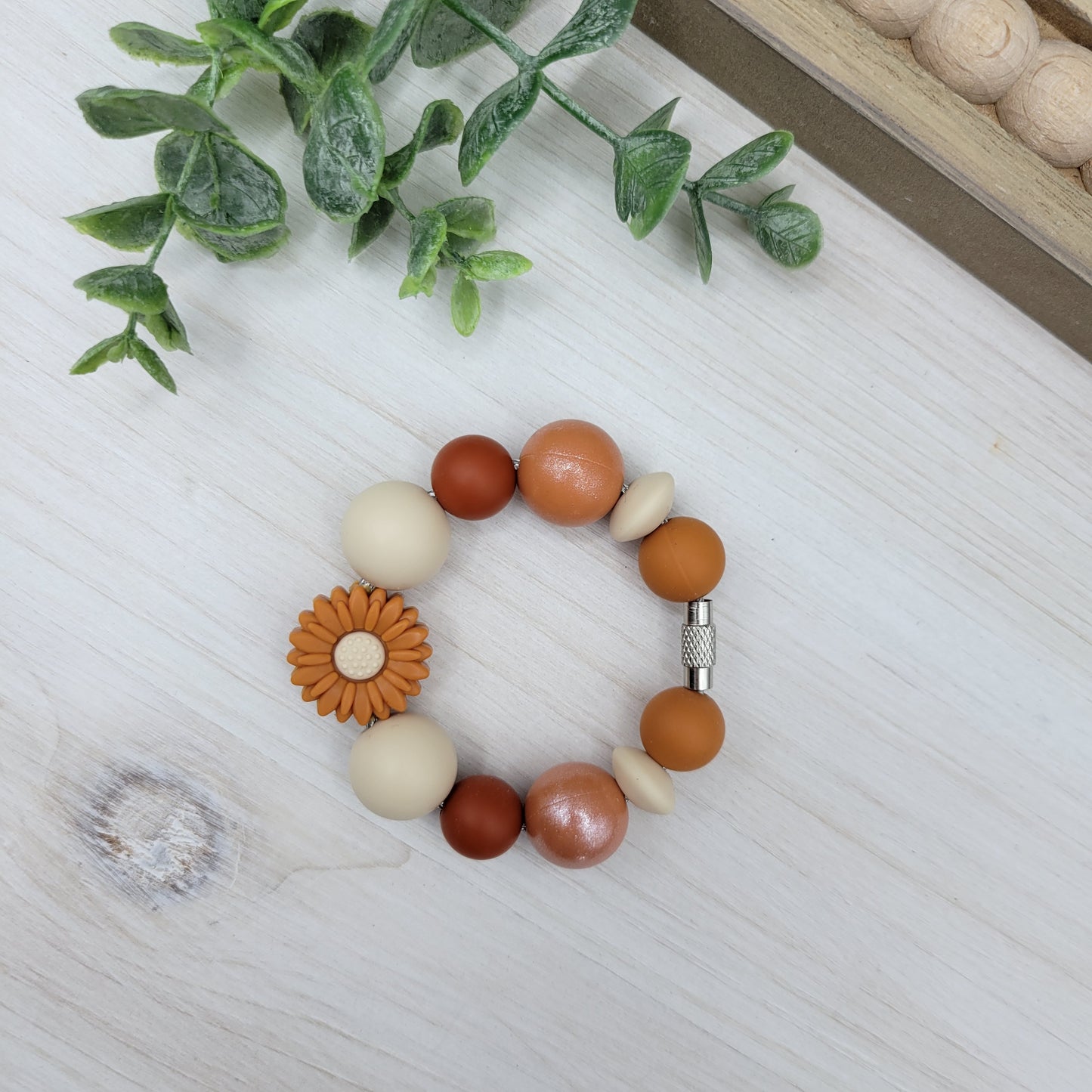 Orange Daisy Tumbler Cup Handle Charm