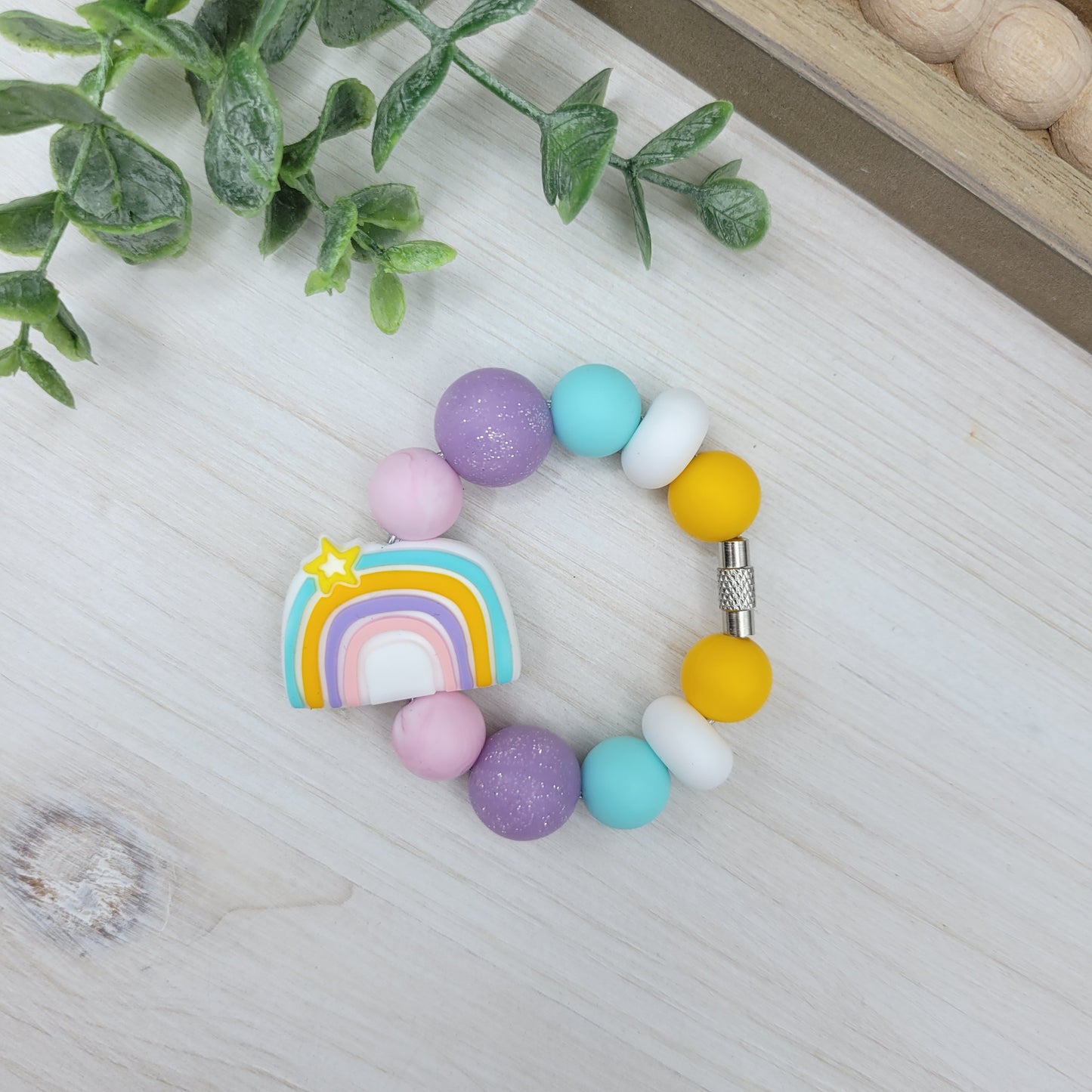 Pastel Rainbow Tumbler Cup Handle Charm