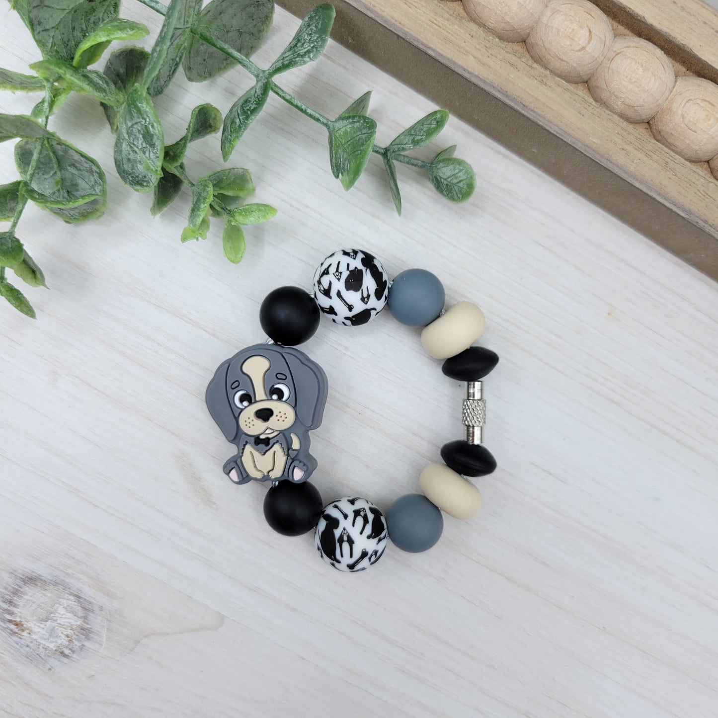 Puppy Tumbler Cup Handle Charm
