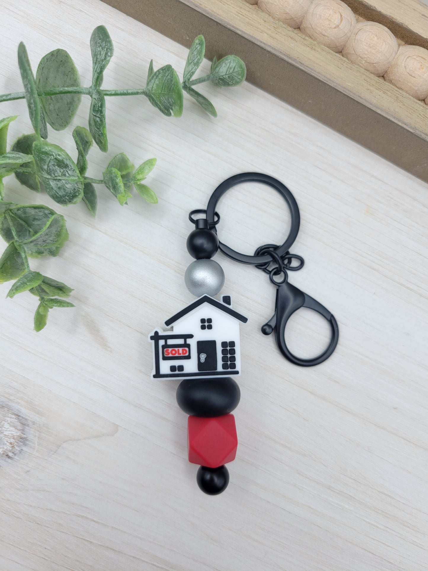Realtor Barbell Keychain