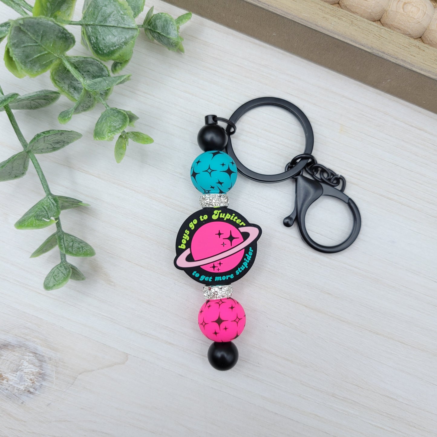 Boys Go To Jupiter Barbell Keychain