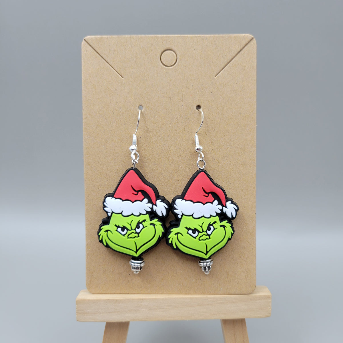 Grinch Santa Earrings