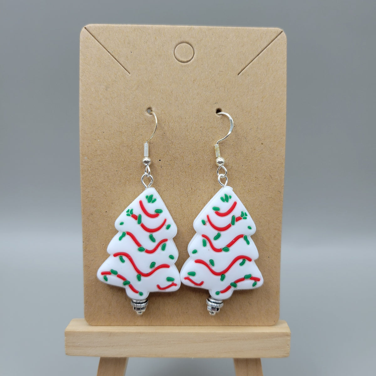 Christmas Tree Cake Earrings
