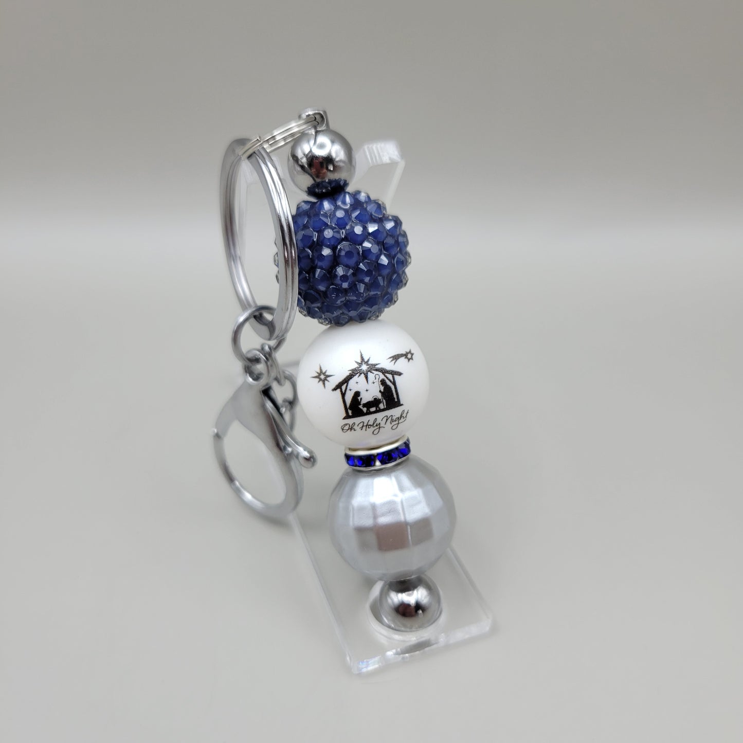 Oh Holy Night Barbell Keychain (options)