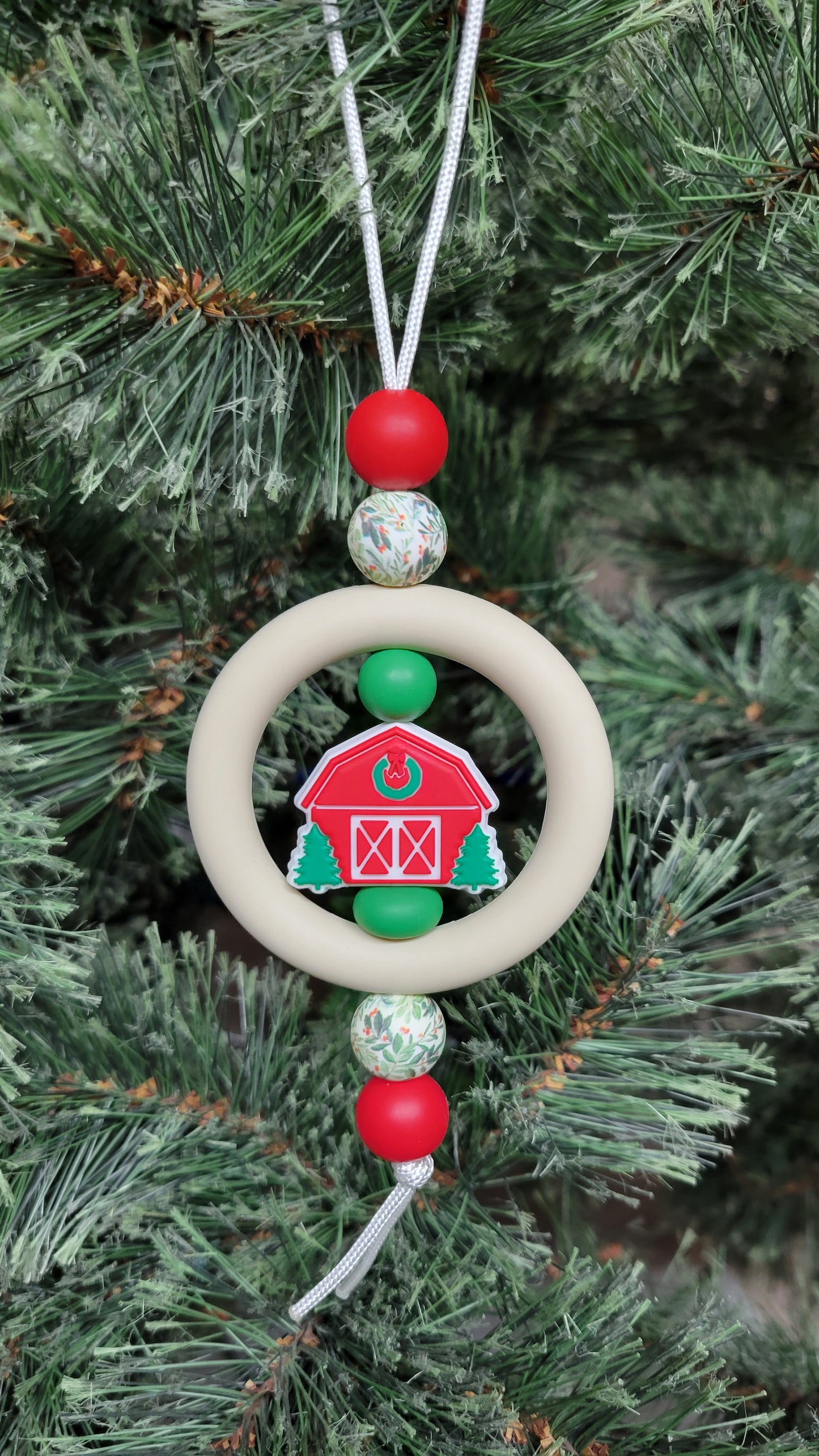Barn Christmas Tree Ornament