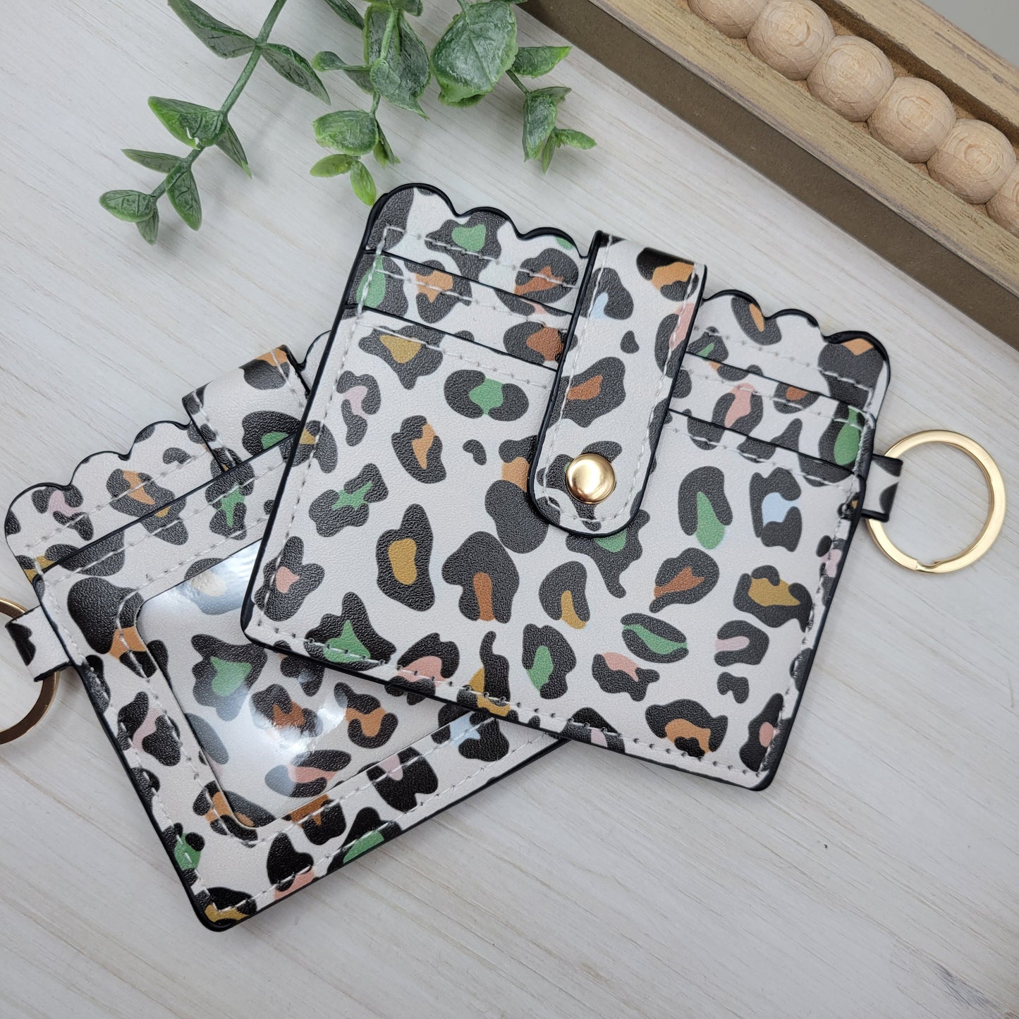 Neutral Colored Leopard Wallet
