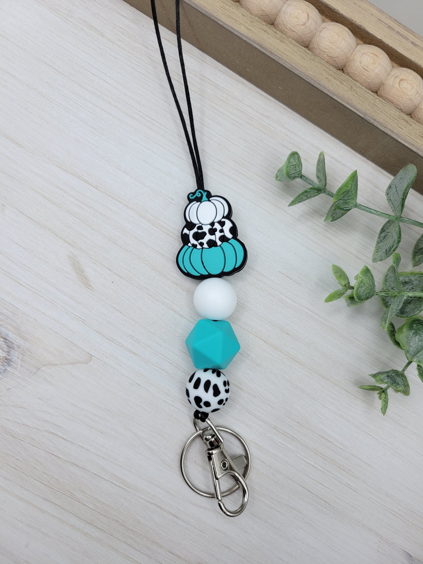 Teal Pumpkin Stack Lanyard