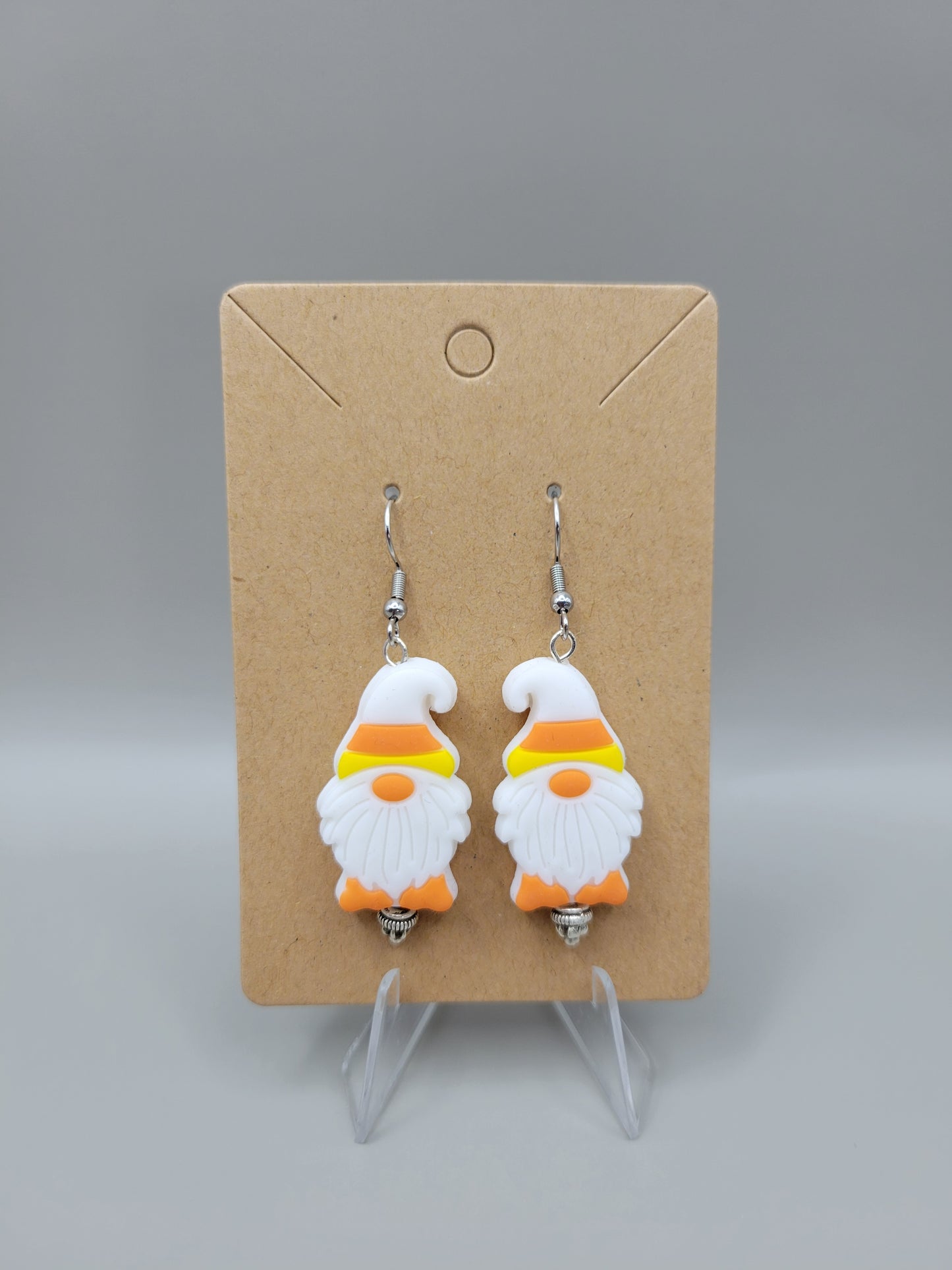 Candy Corn Gnome Earrings