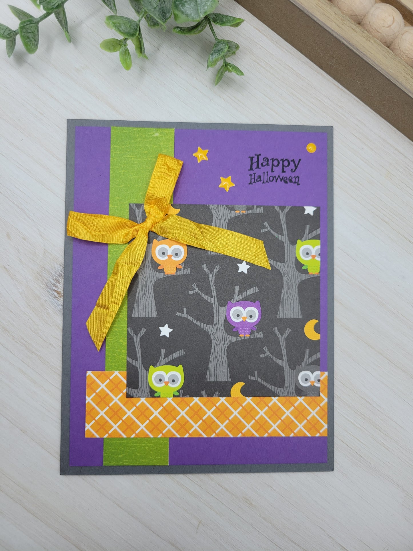 Owl Halloween Greeting Card