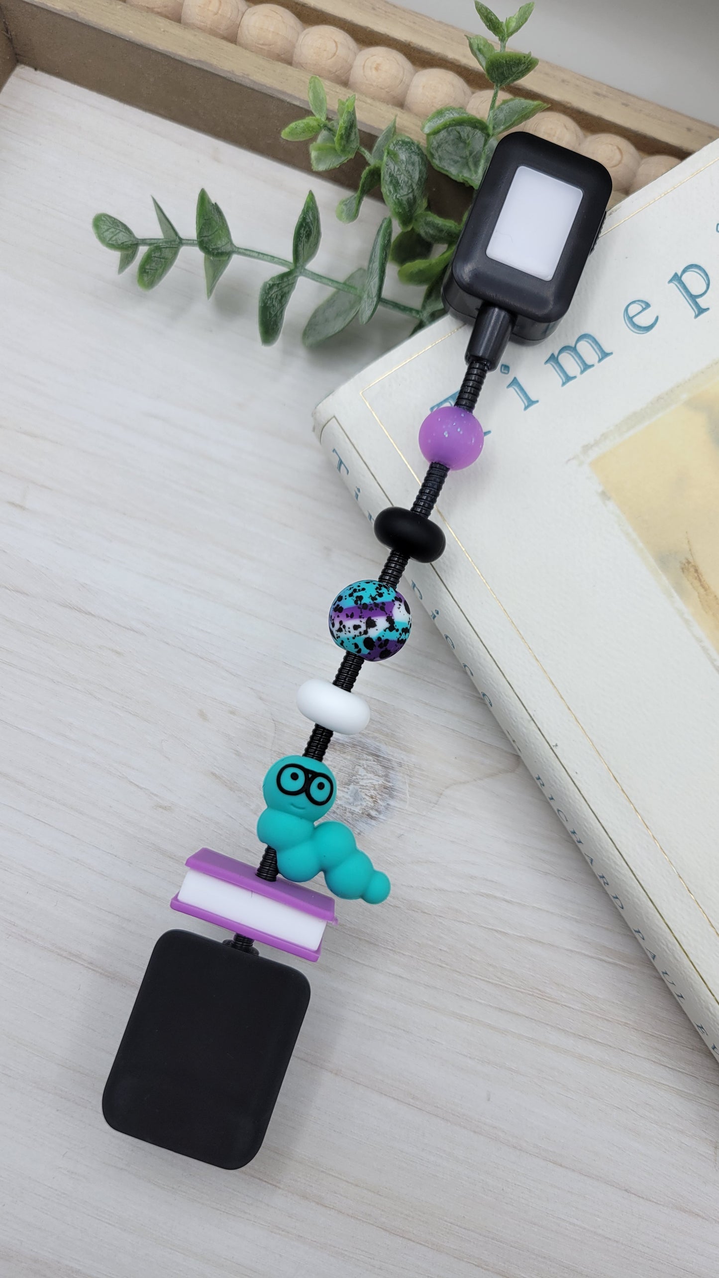 Teal Bookworm Reading Light