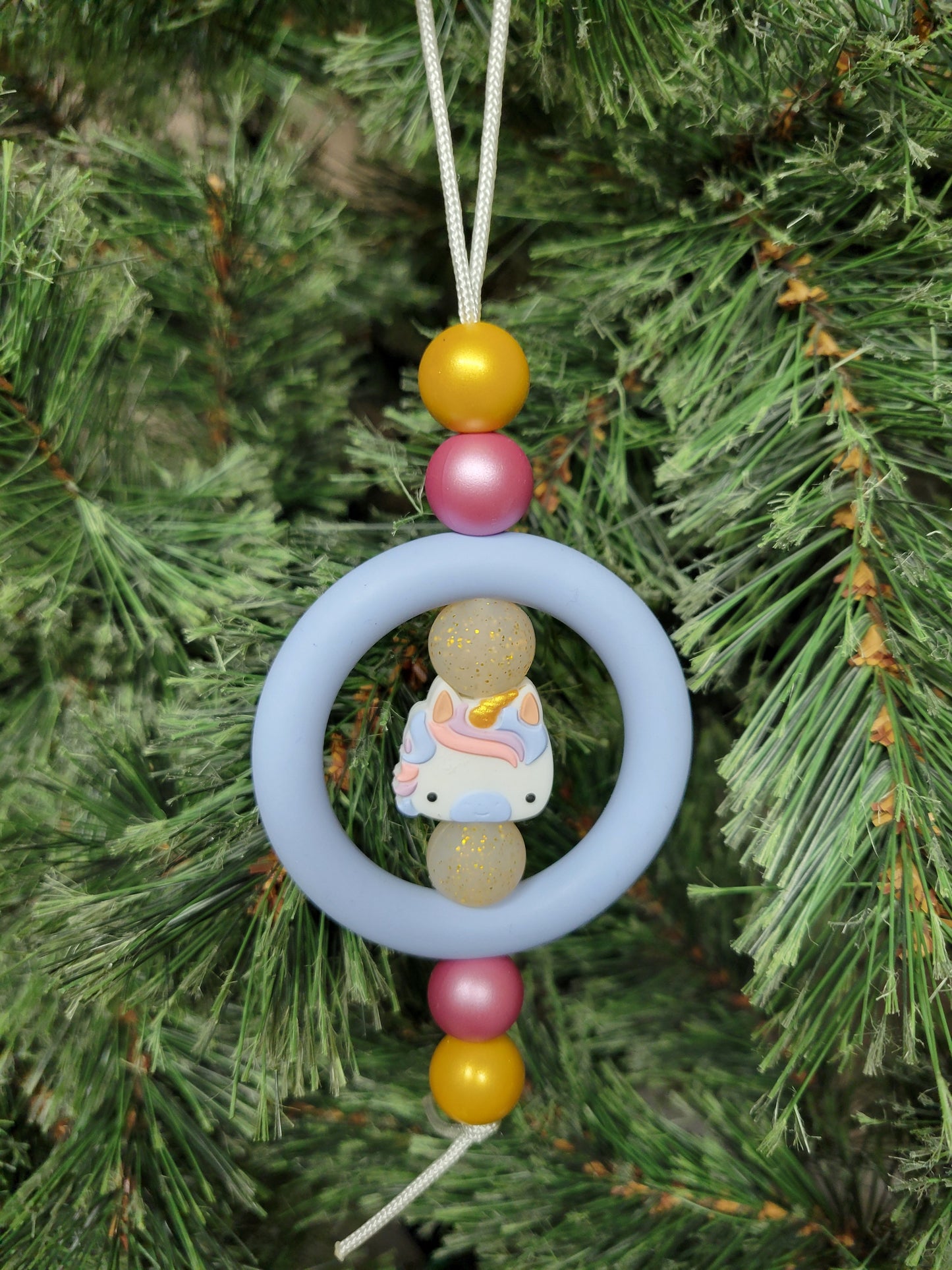 Pastel Unicorn Christmas Tree Ornament