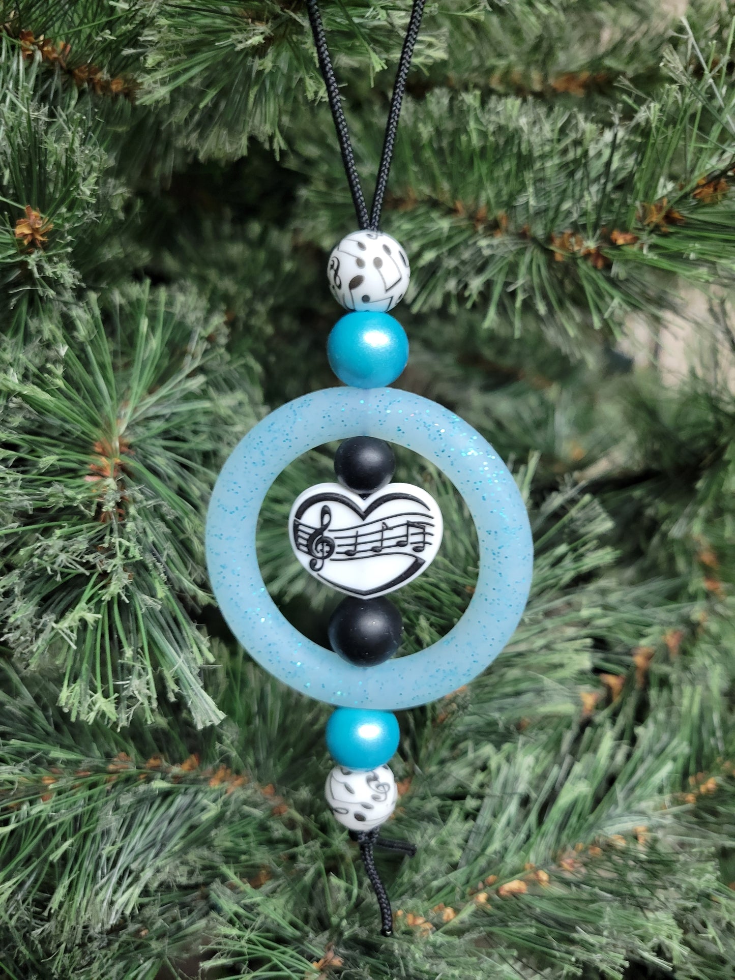 Blue Music Christmas Tree Ornament