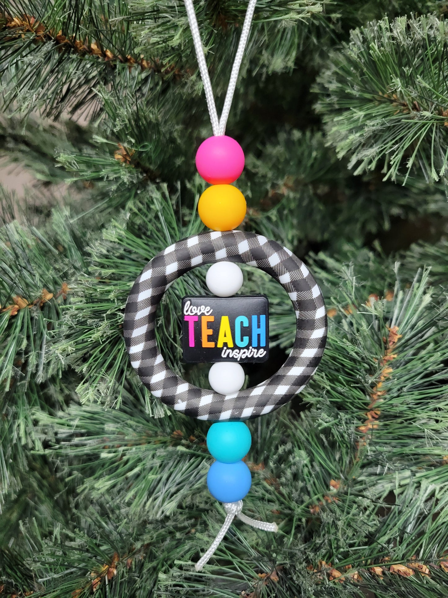Love Teach Inspire Christmas Tree Ornament