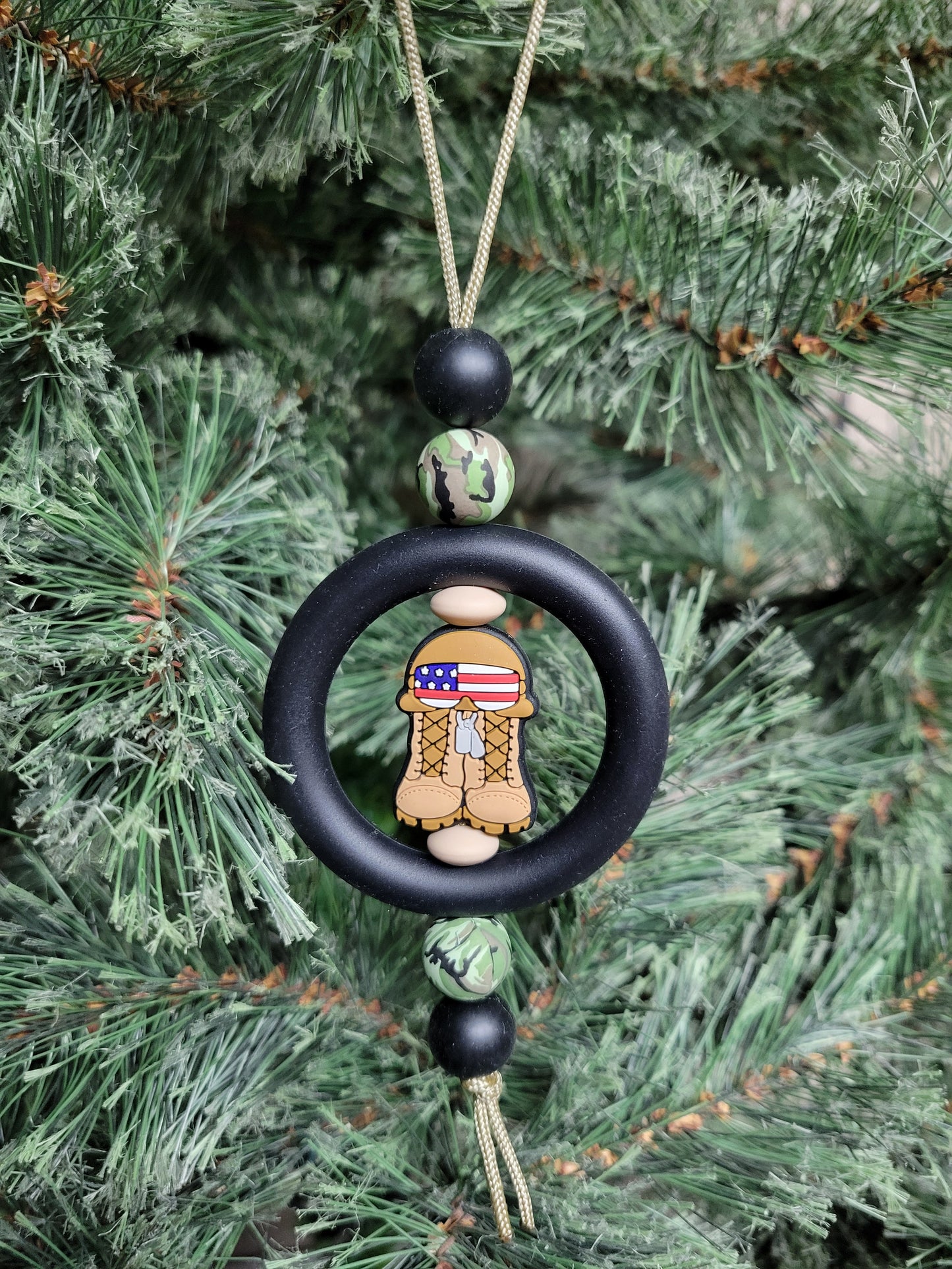 Military Boots Christmas Tree Ornament