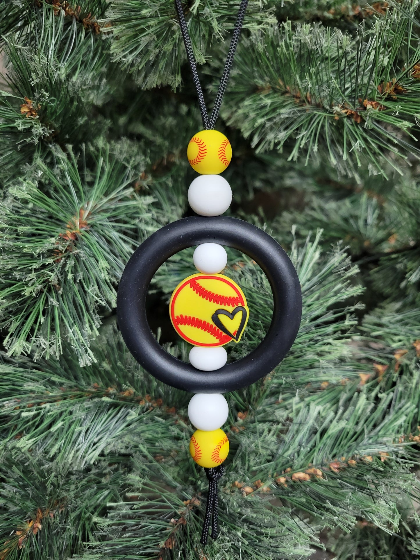 Softball Christmas Tree Ornament