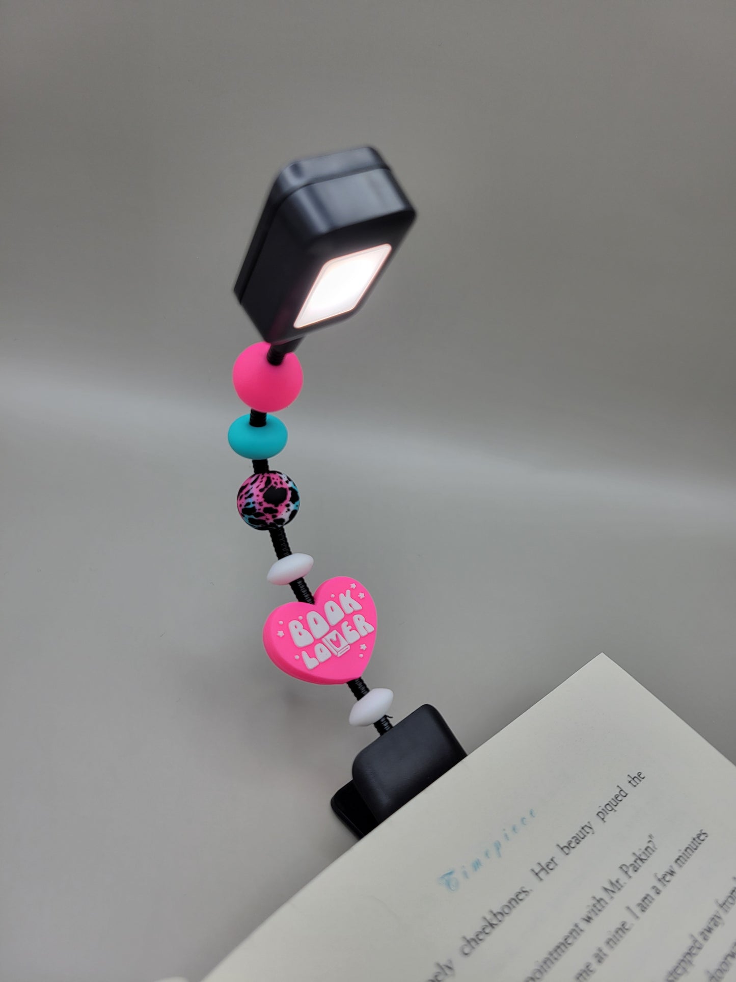 Pink Book Lover Reading Light