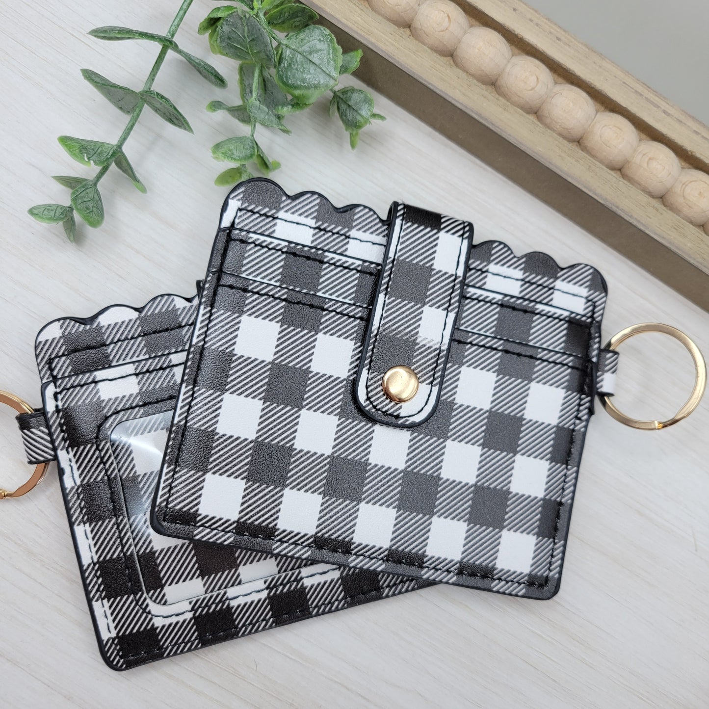 Black & White Checkered Wallet