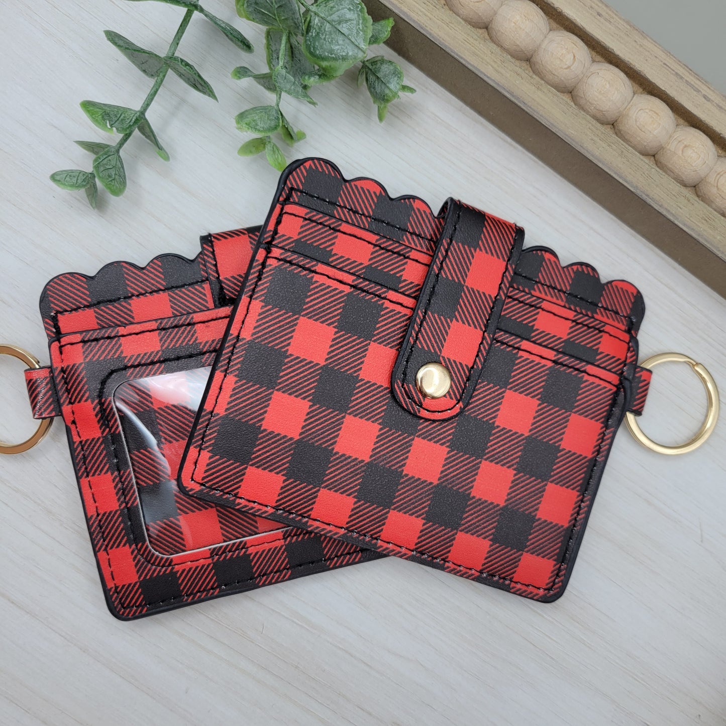 Red & Black Checkered Wallet