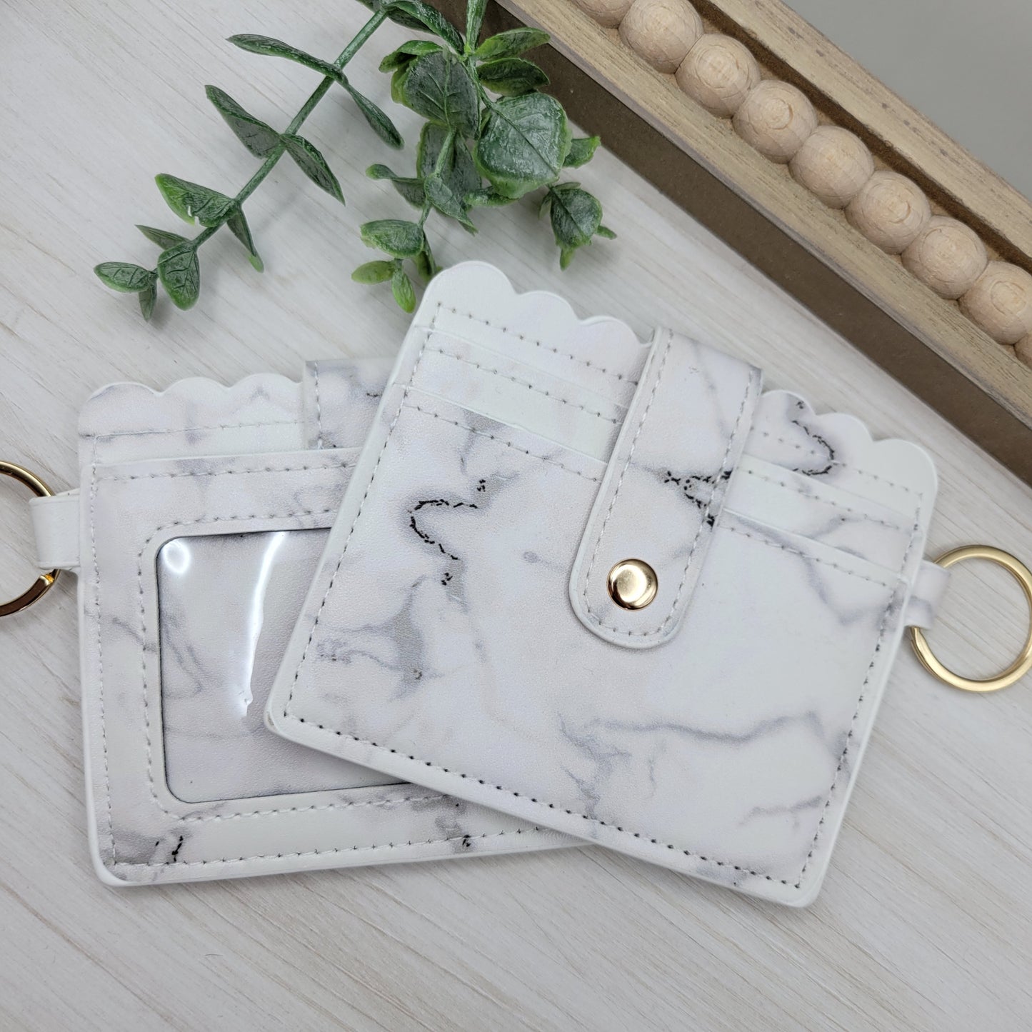 White Marble Wallet