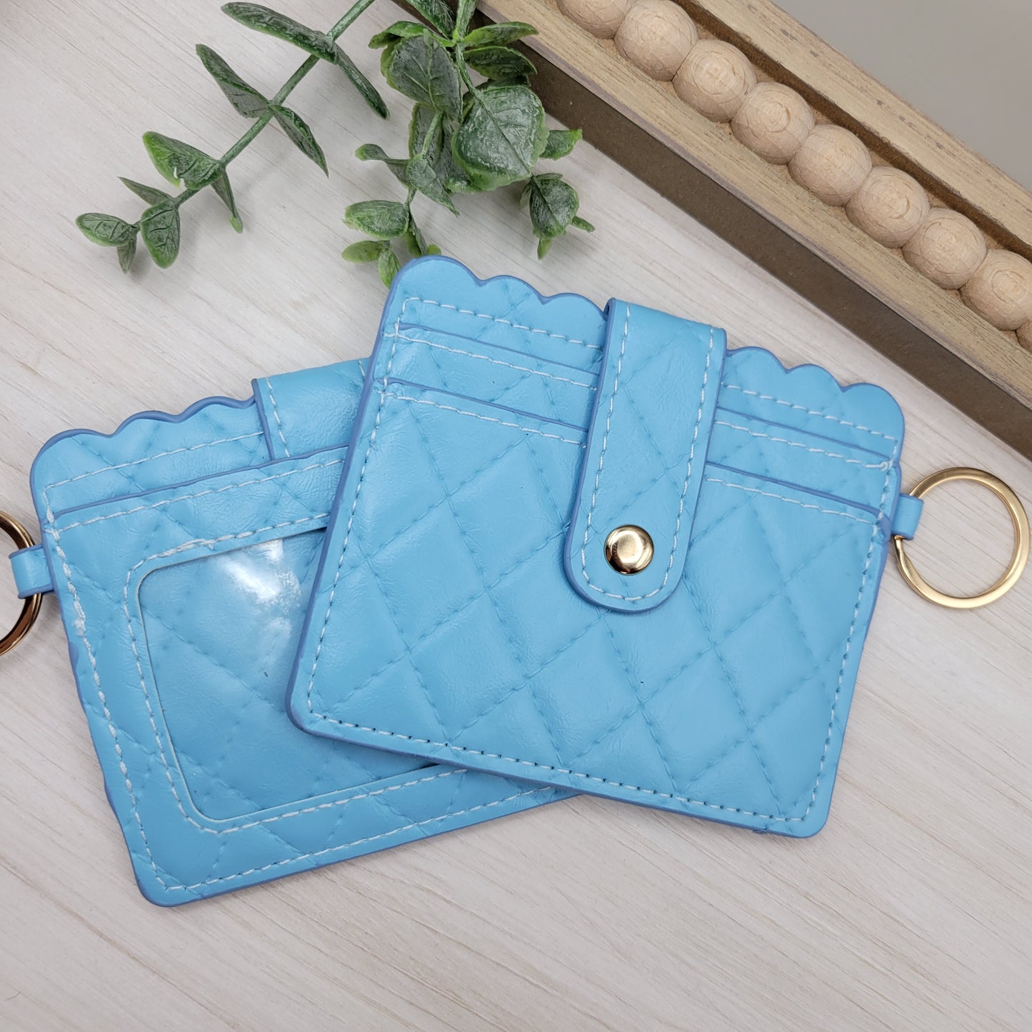 Baby Blue Quilted Wallet