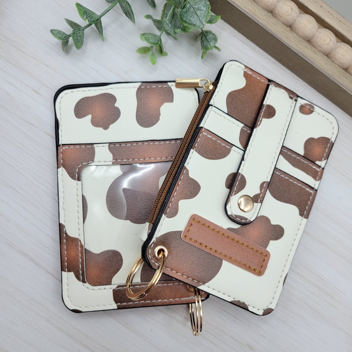 Vertical Brown Cow Wallet