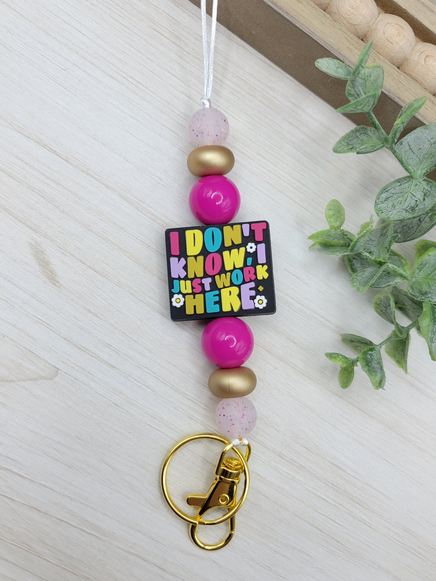 I Just Work Here Lanyard