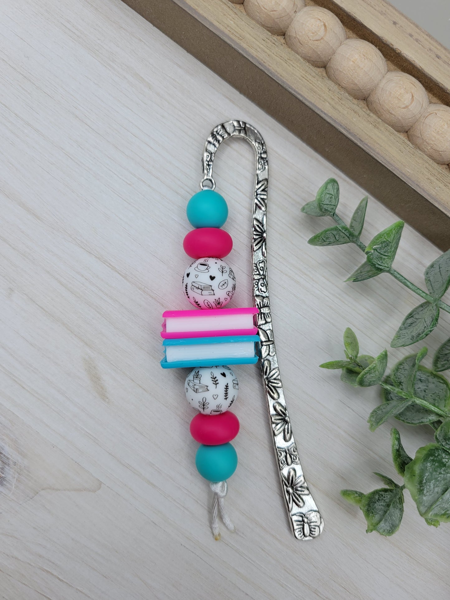 Neon Colored Book Stack Bookmark