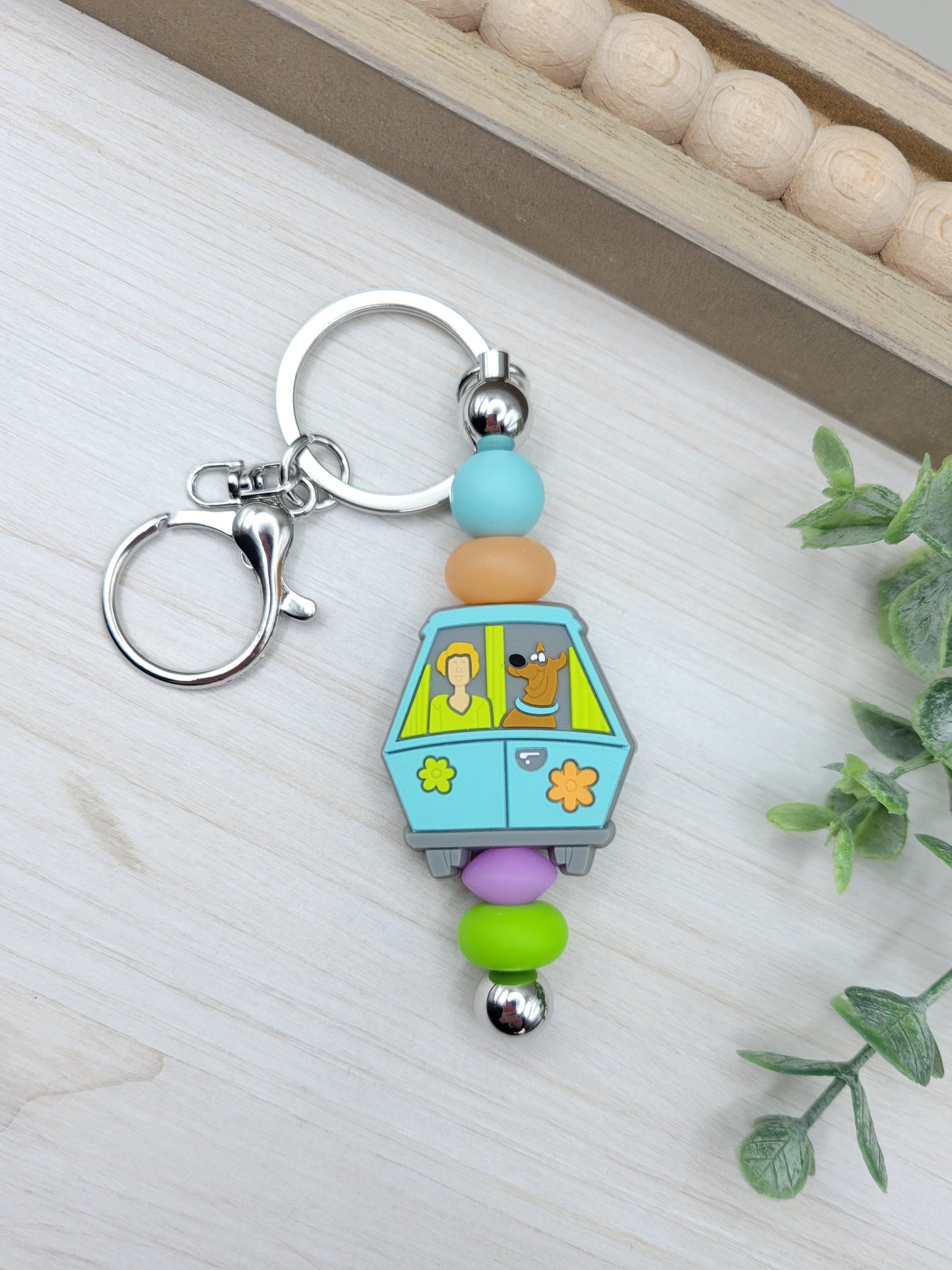 Mystery Dog (double-sided) Barbell Keychain