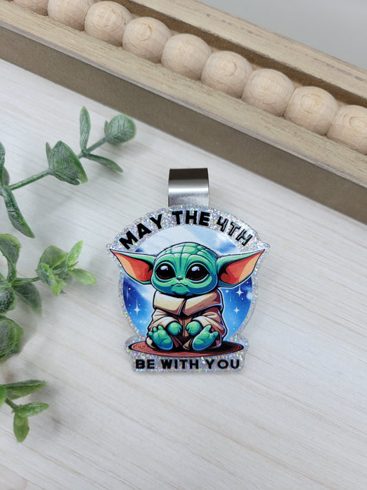 Baby Yoda Car Sun Visor Clip