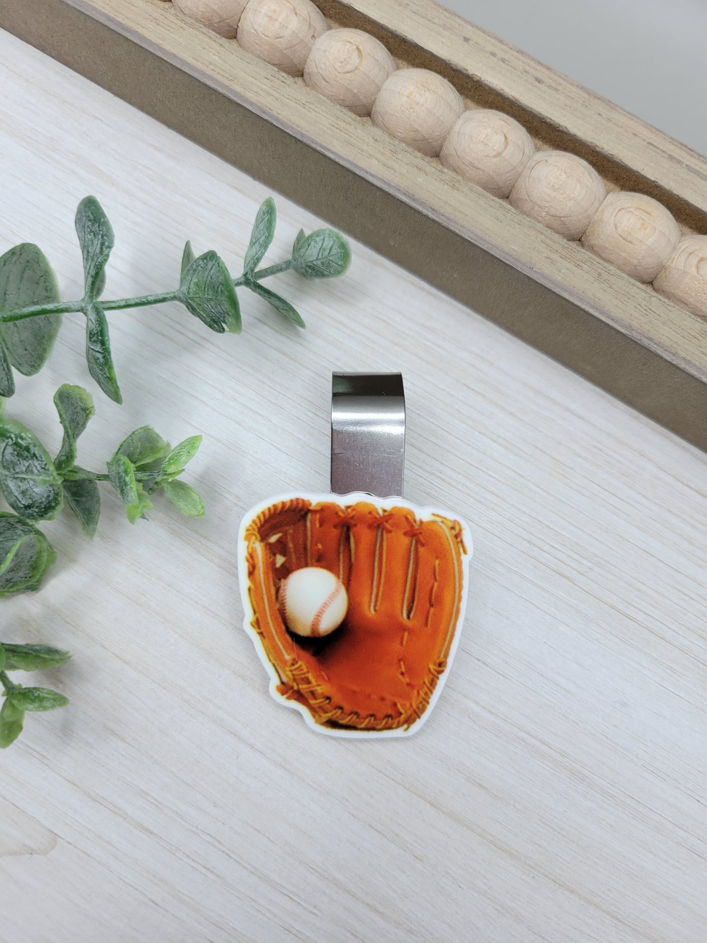 Baseball & Glove Car Sun Visor Clip