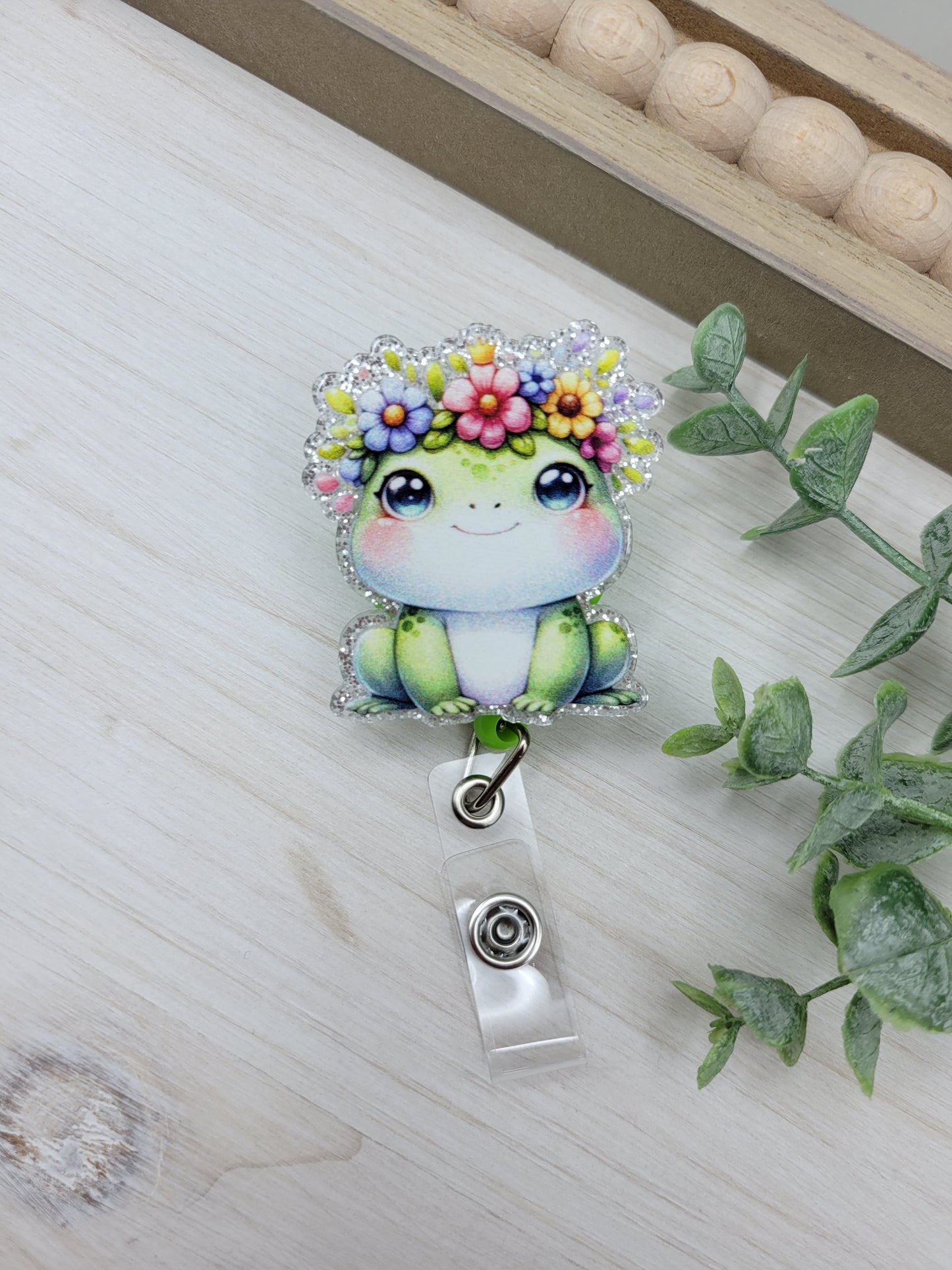 Cute Frog Badge Reel