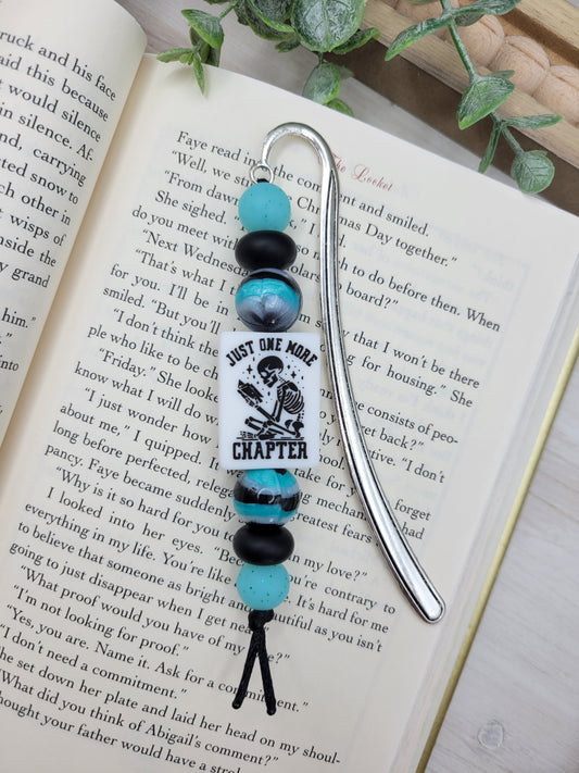 Just One More Chapter Skeleton Bookmark