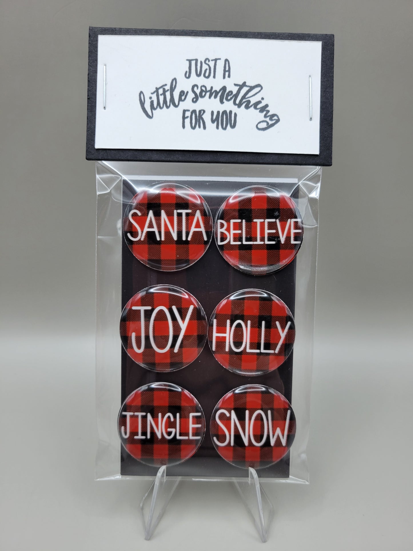 Buffalo Plaid Christmas Magnets