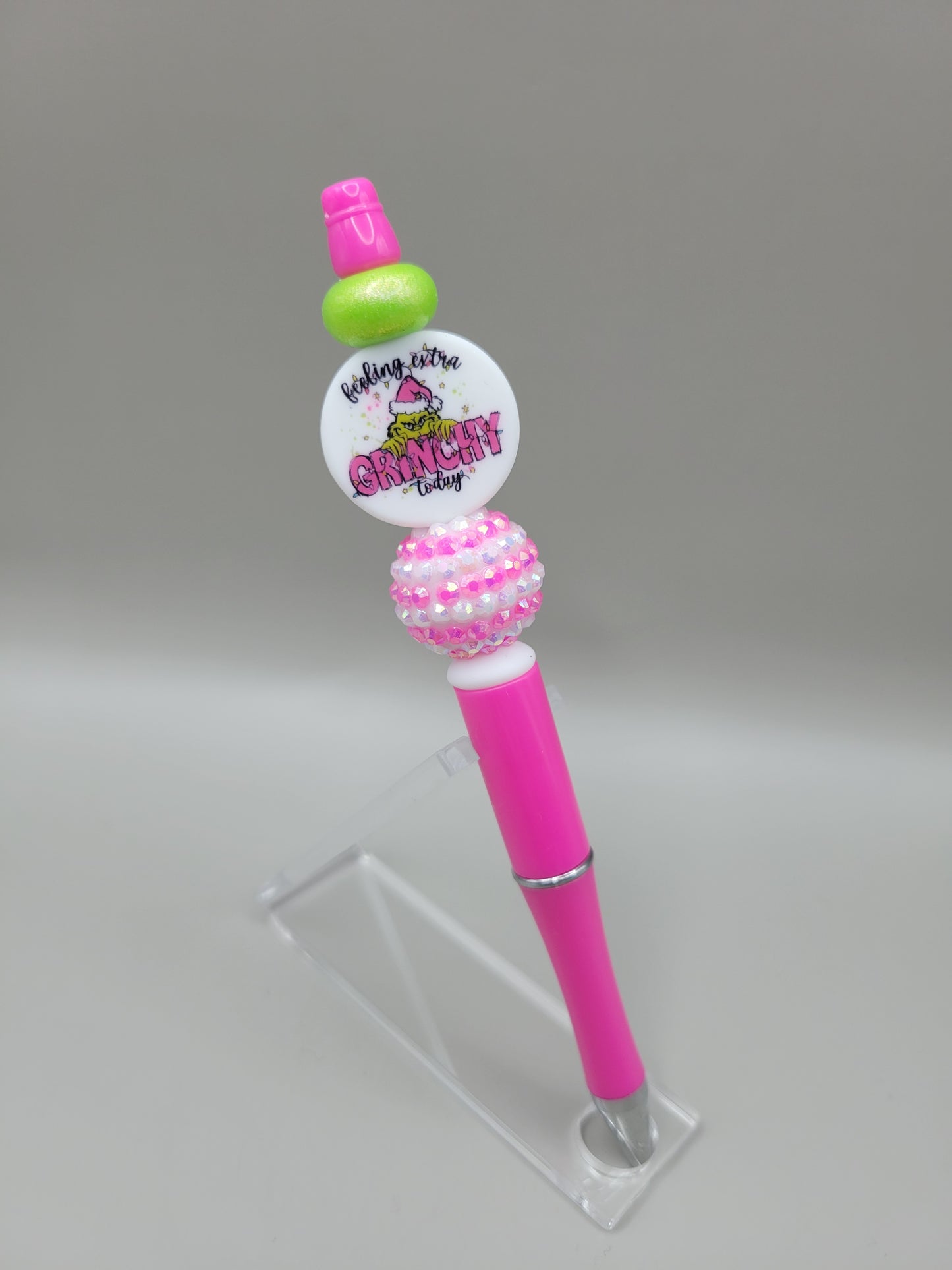 Feeling Grinchy Pink Christmas Pen