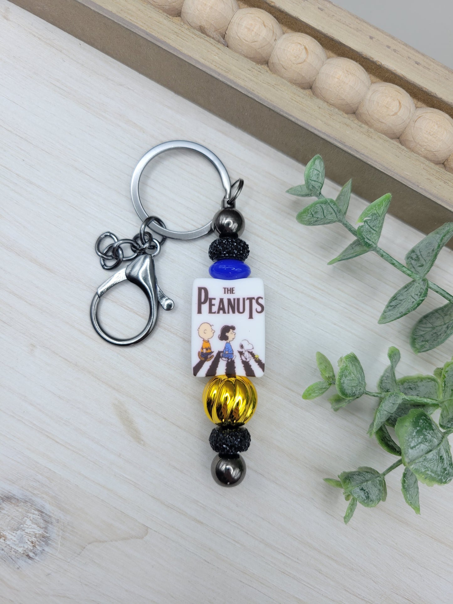 Peanuts Barbell Keychain