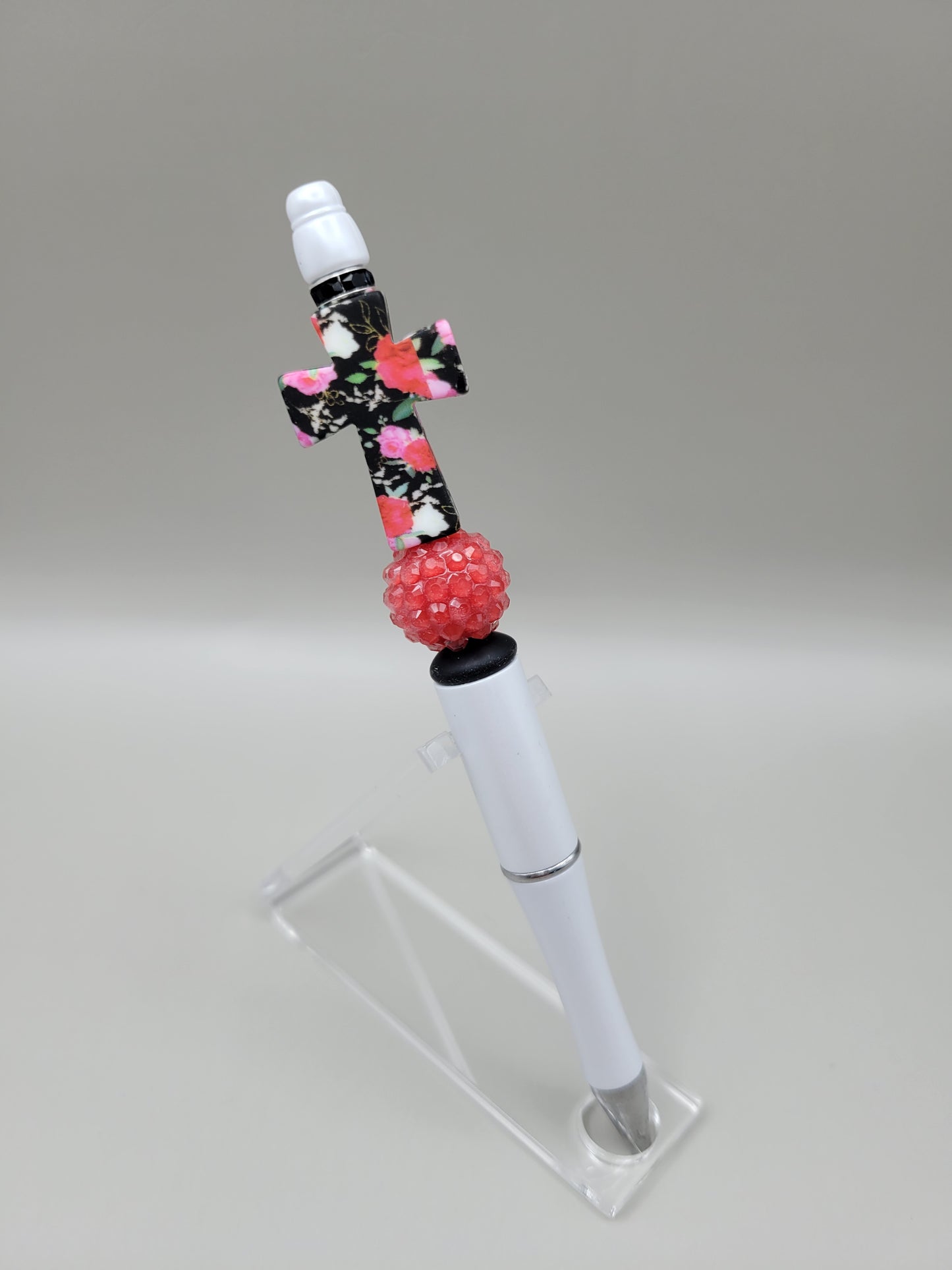 Black & Red Floral Cross Pen