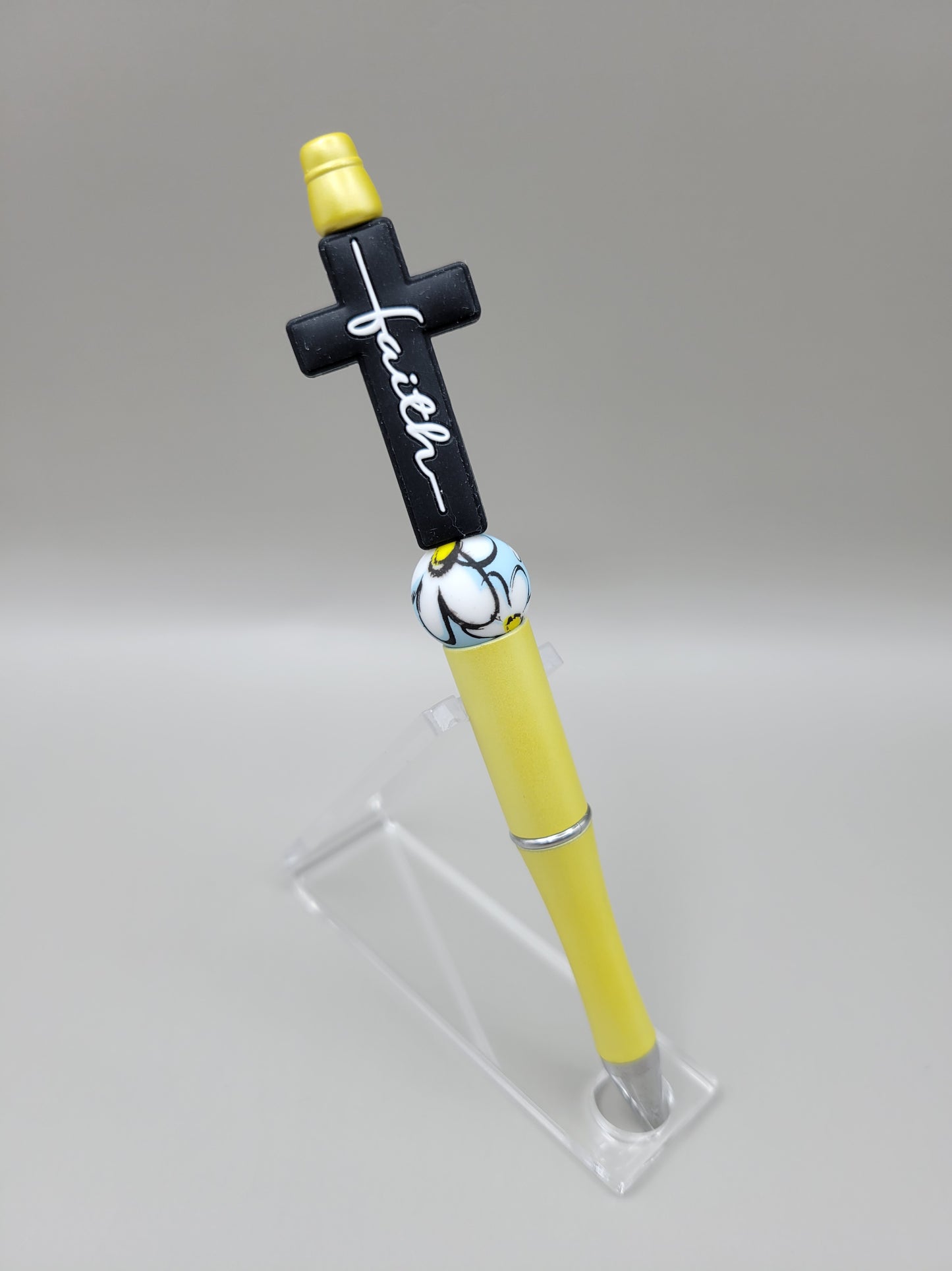 Yellow Faith Cross Pen