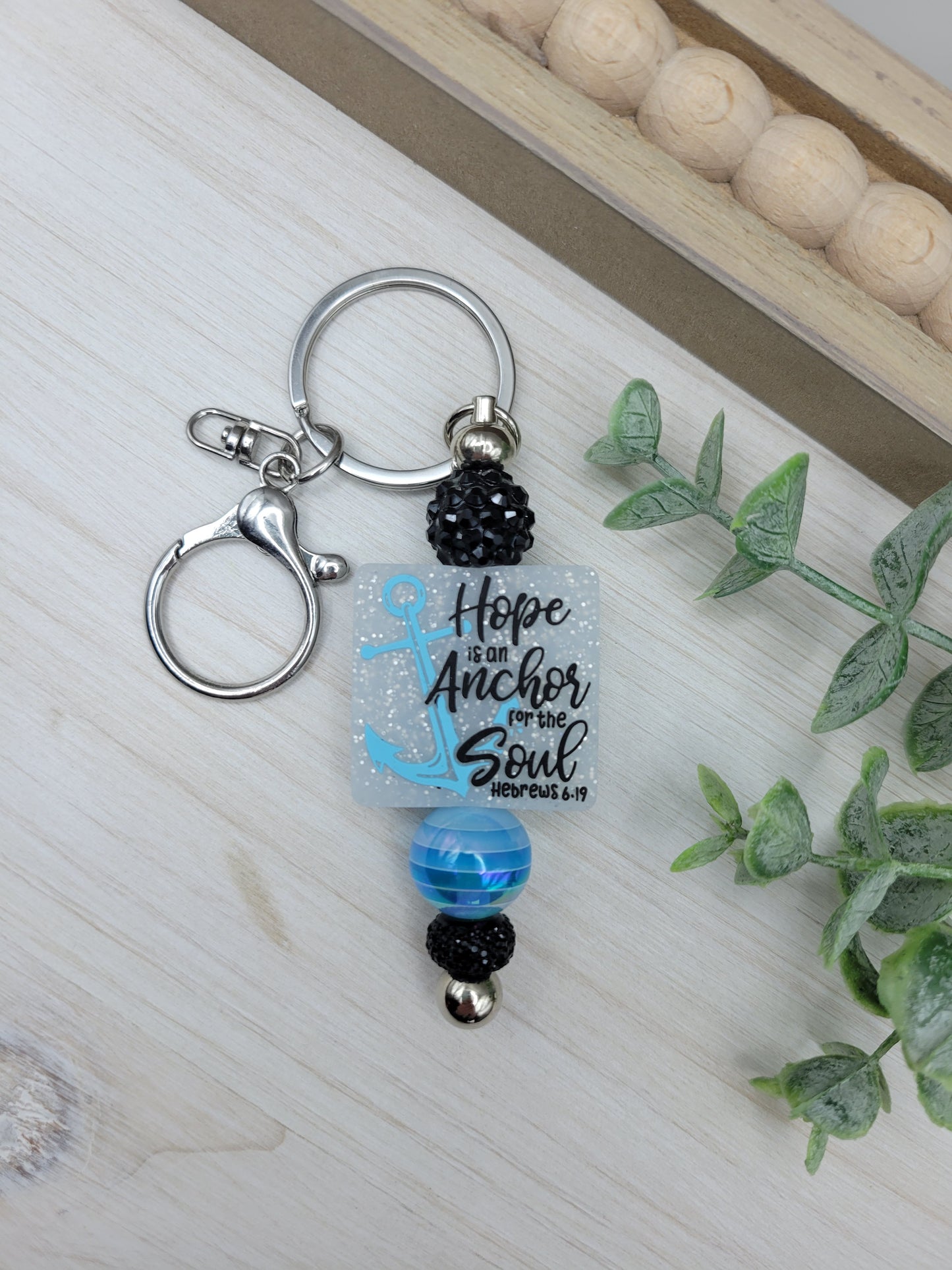 Blue Hope is an Anchor Barbell Keychain