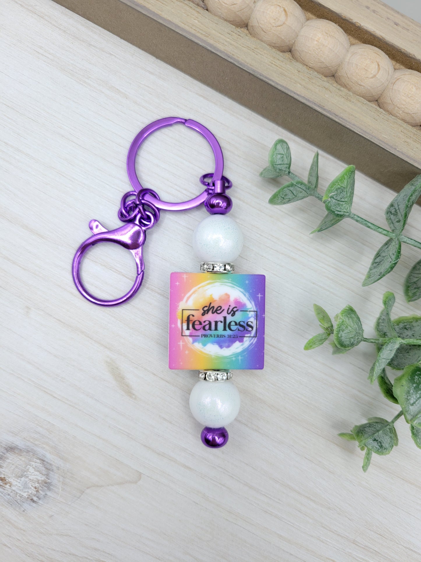She is Fearless Barbell Keychain