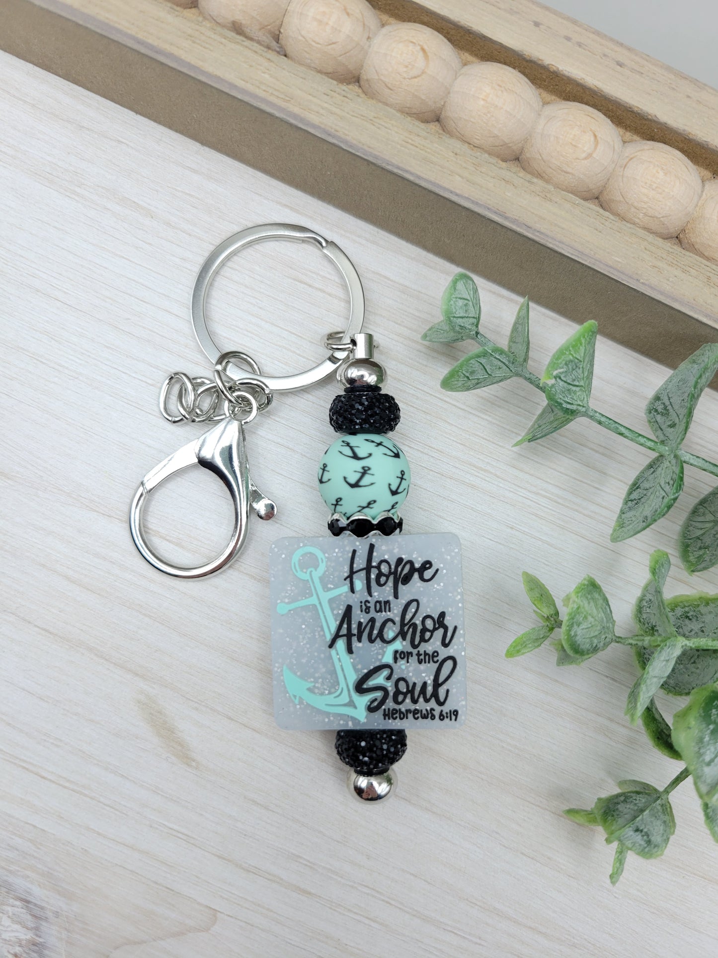 Hope is an Anchor Barbell Keychain