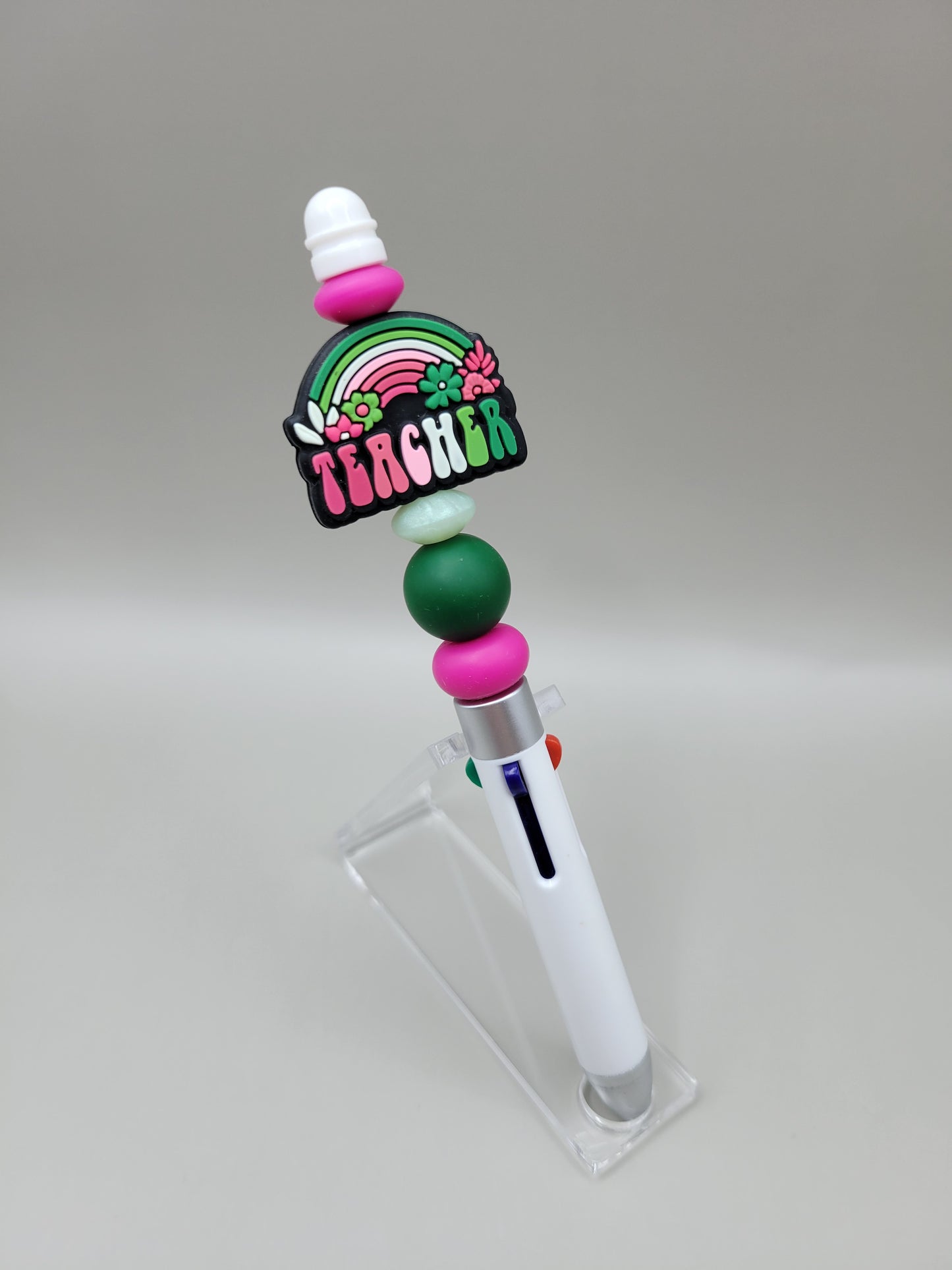 Rainbow Teacher Clicker Pen