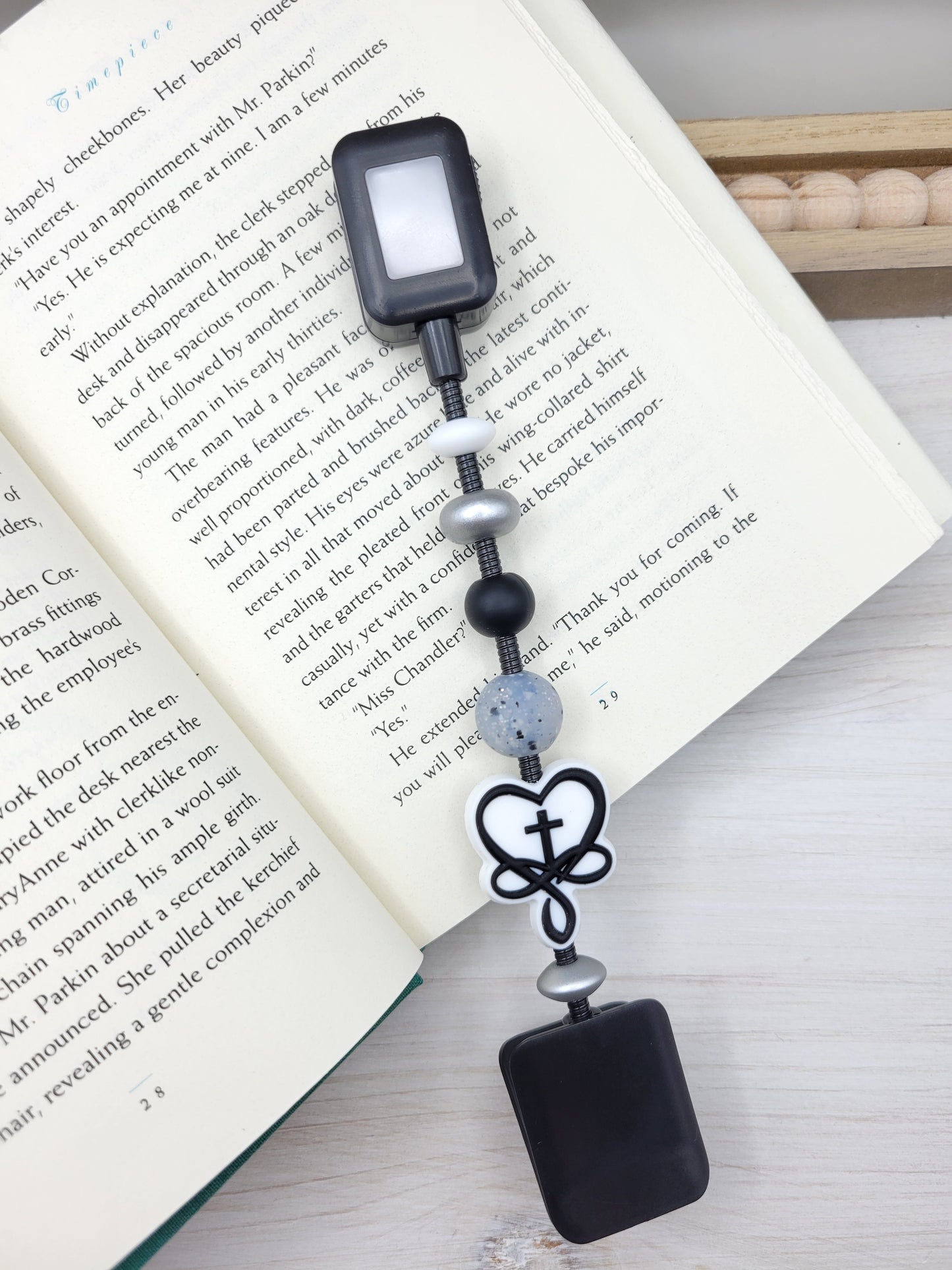 Infinity Heart with Cross Reading Light